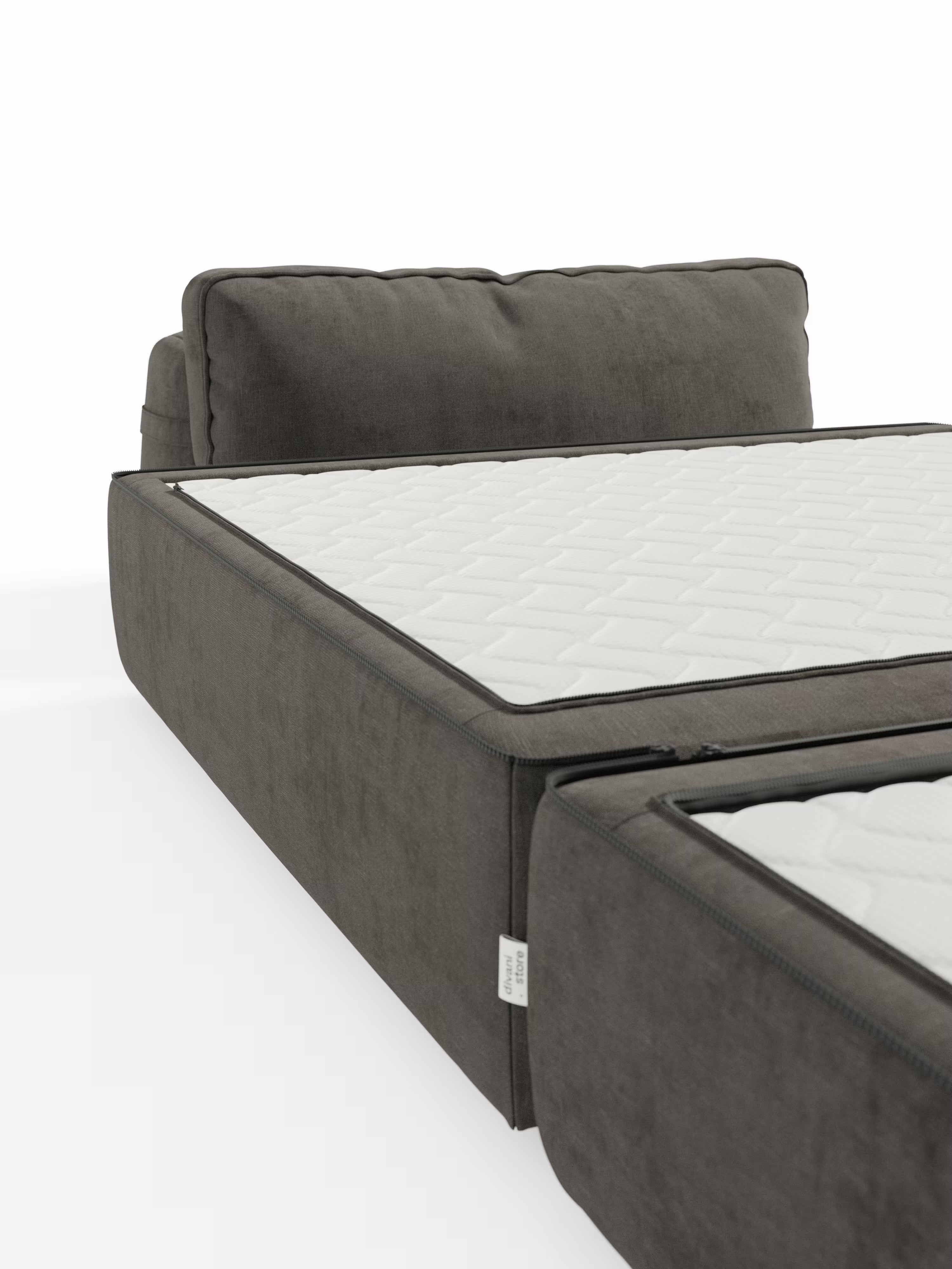 Rift Poltrona letto moderna in tessuto smacchiabile – materasso 22 cm con memory e schienale mobile