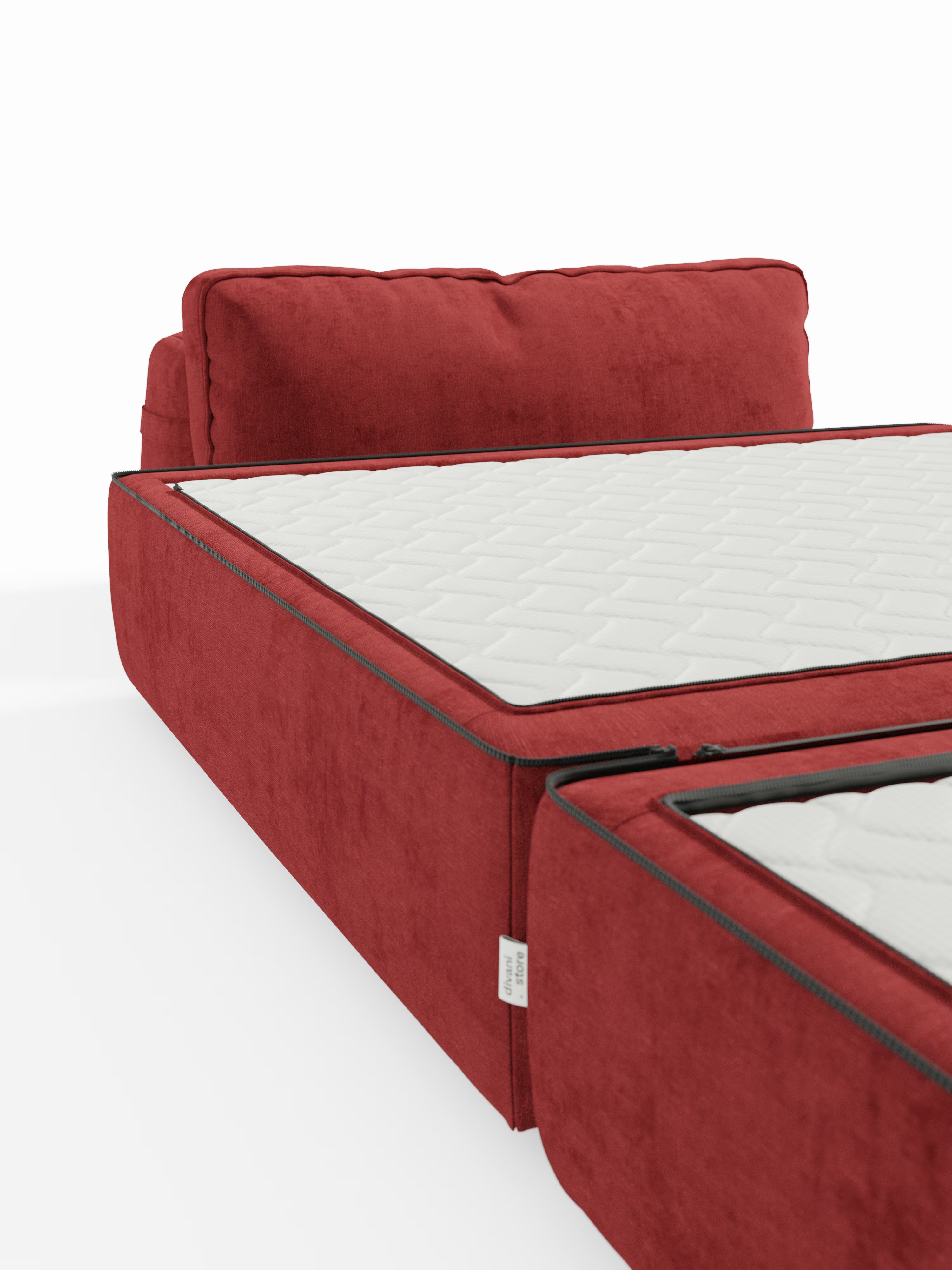Rift Poltrona letto moderna in tessuto smacchiabile – materasso 22 cm con memory e schienale mobile