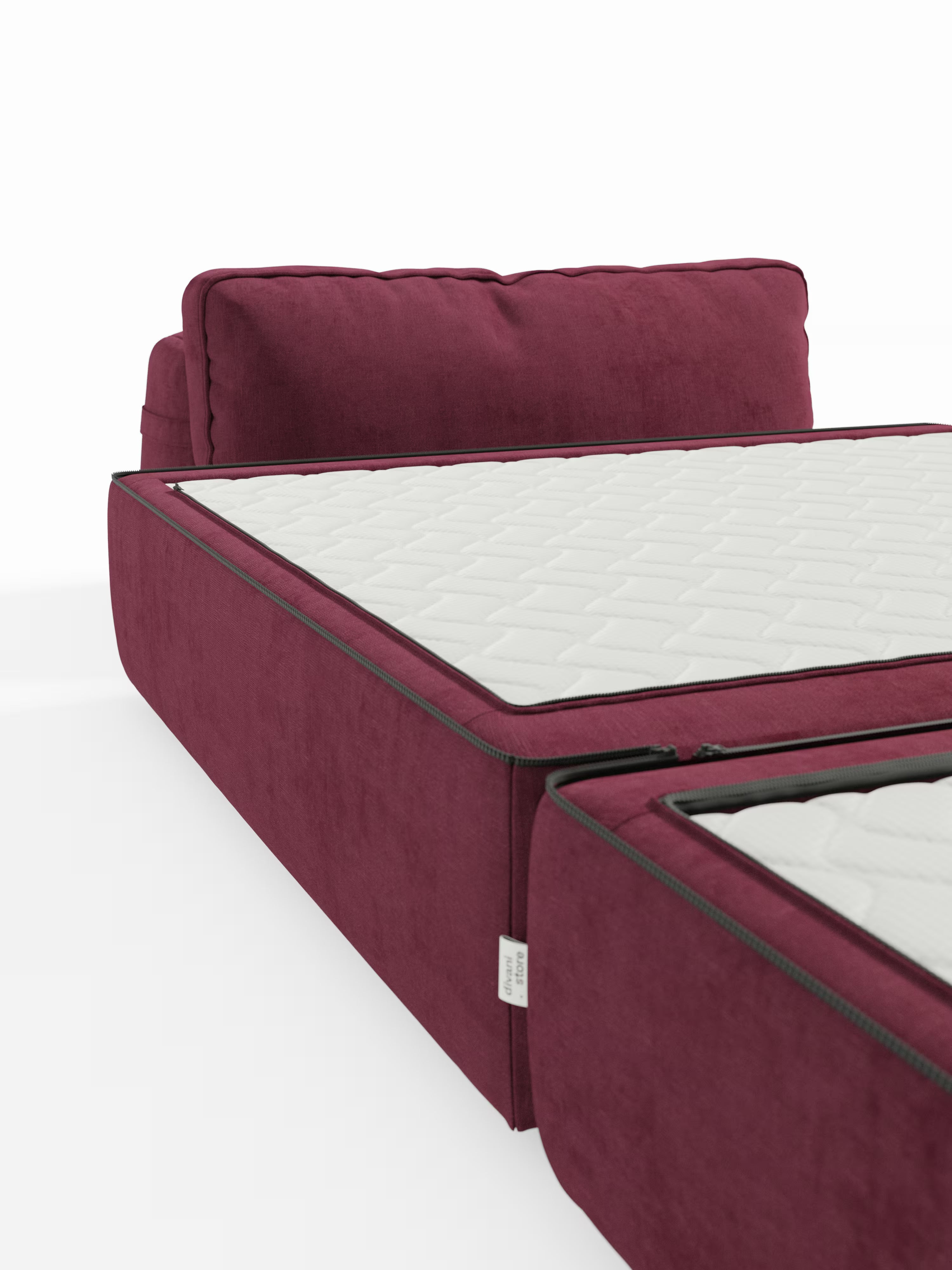 Rift Poltrona letto moderna in tessuto smacchiabile – materasso 22 cm con memory e schienale mobile