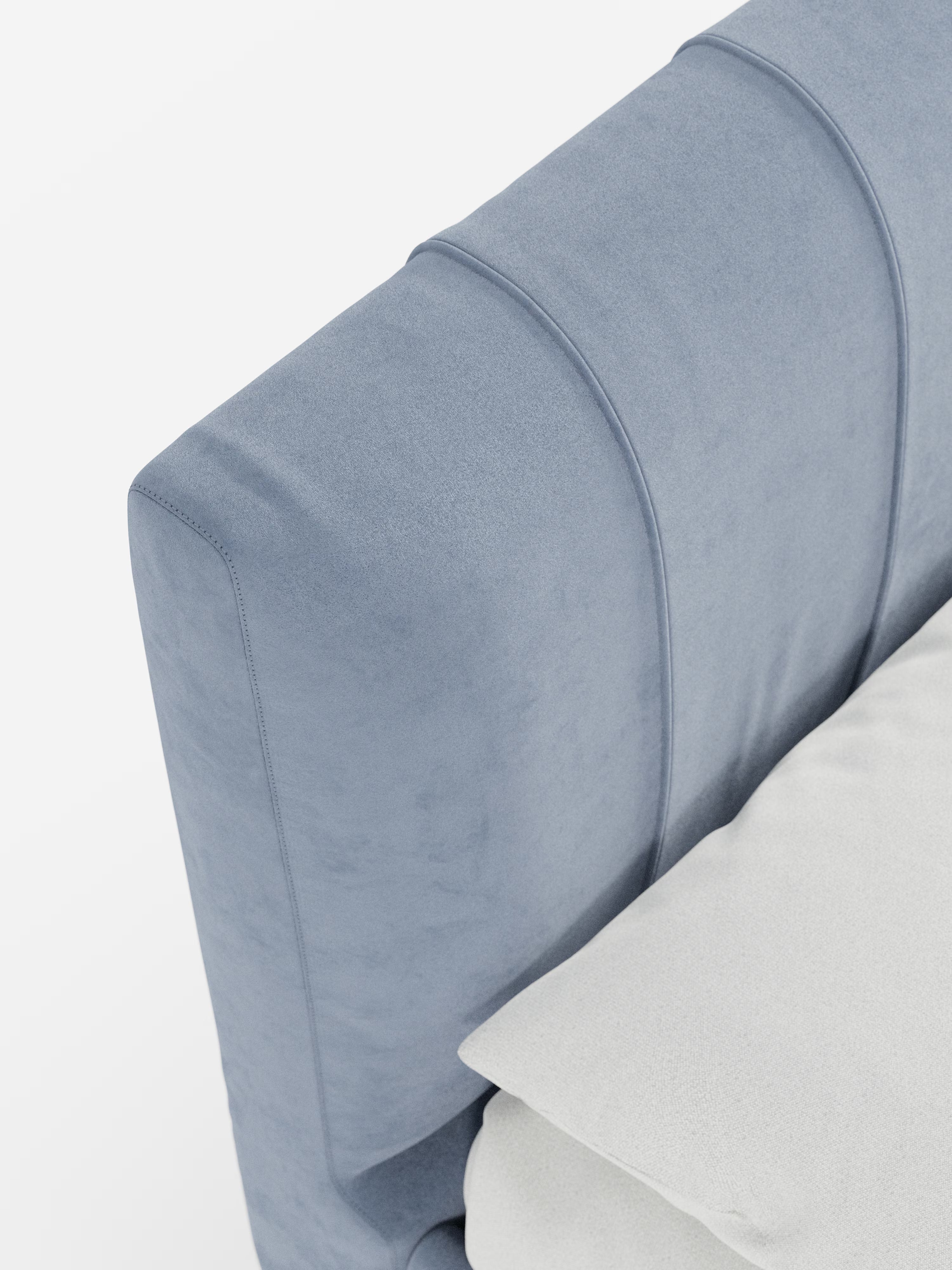 Bogart Modern double storage bed in stain-resistant microfiber, removable cover, and spacious compartment