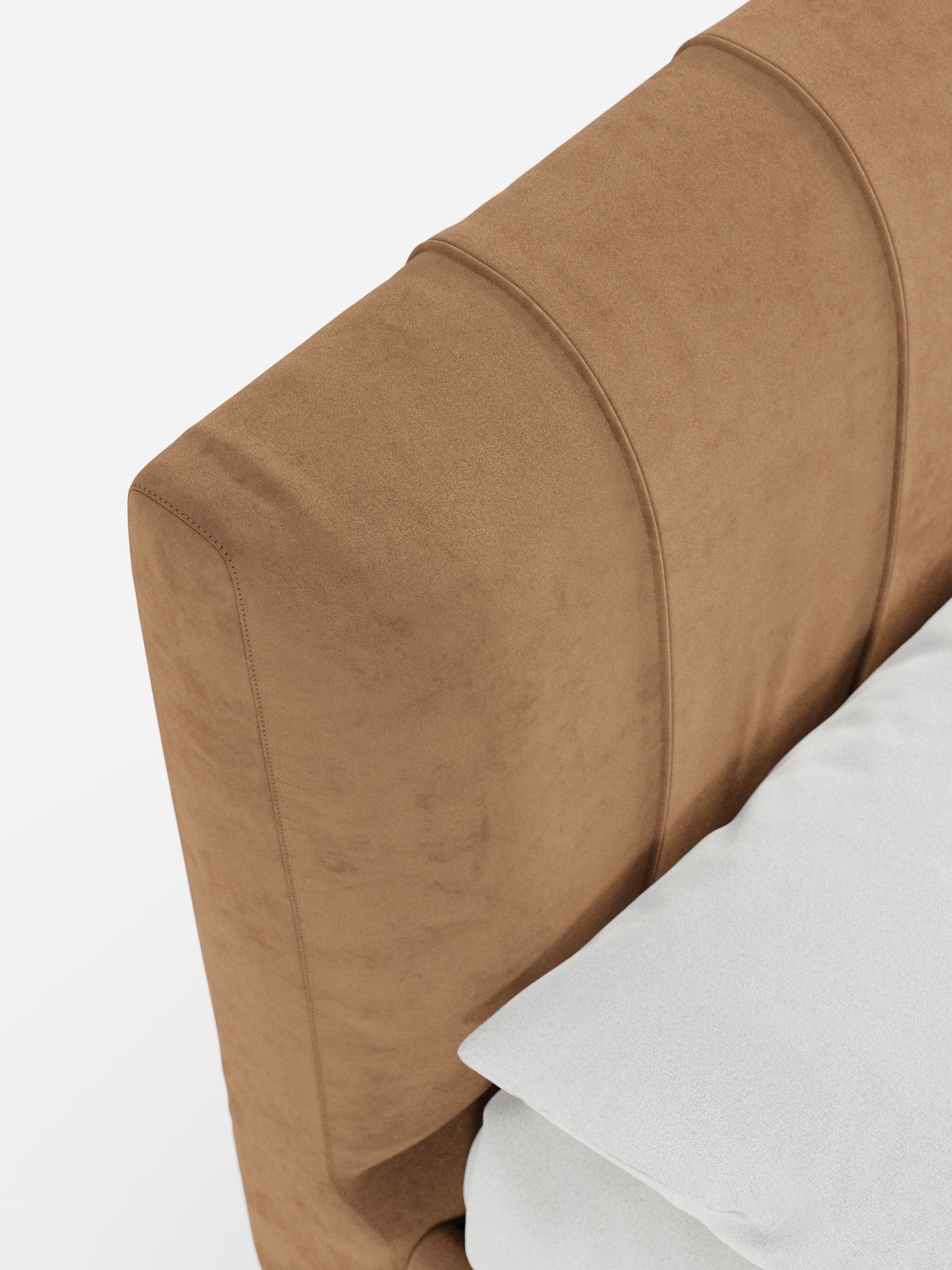 Bogart Modern double storage bed in stain-resistant microfiber, removable cover, and spacious compartment