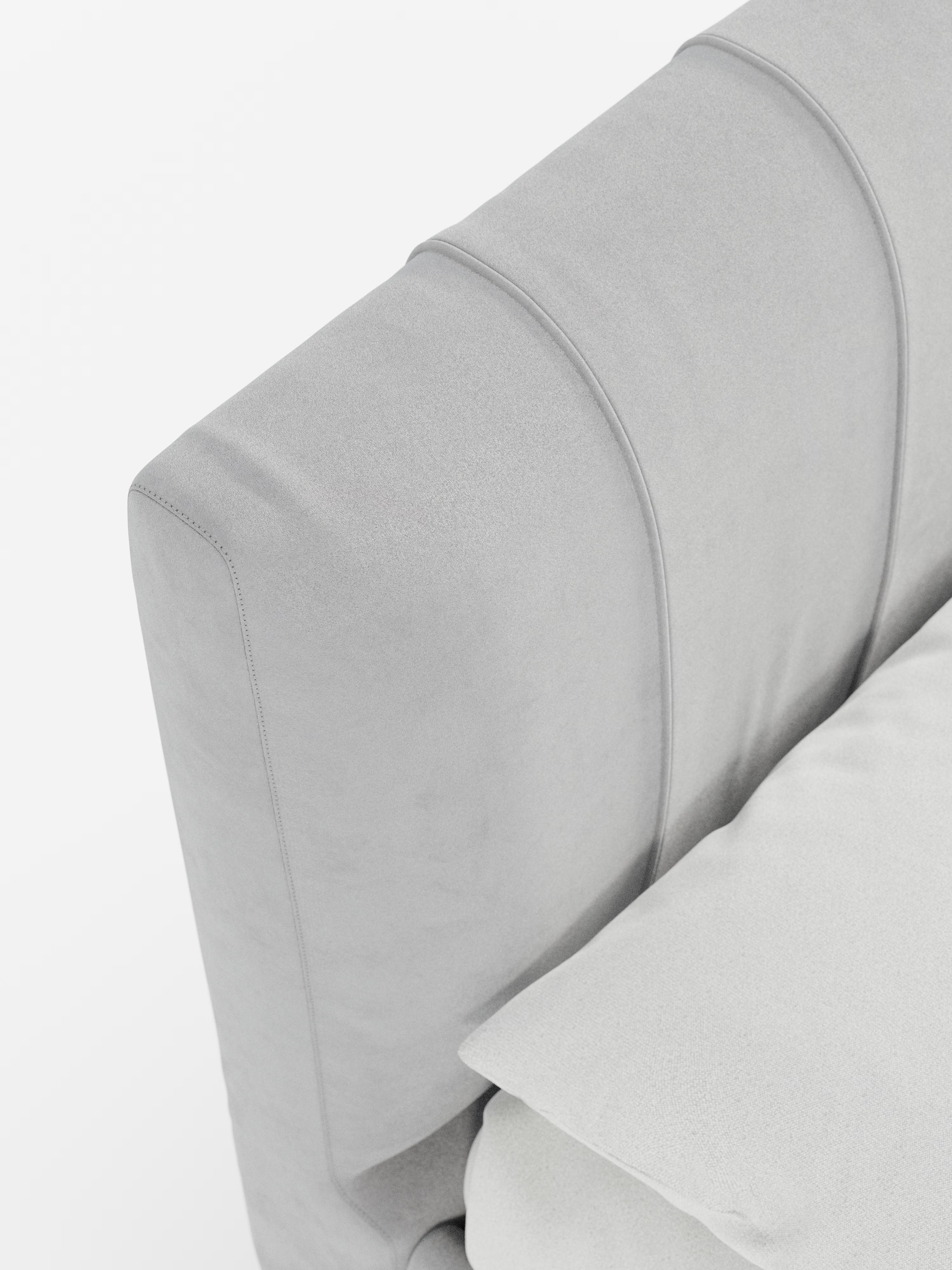 Bogart Modern double storage bed in stain-resistant microfiber, removable cover, and spacious compartment