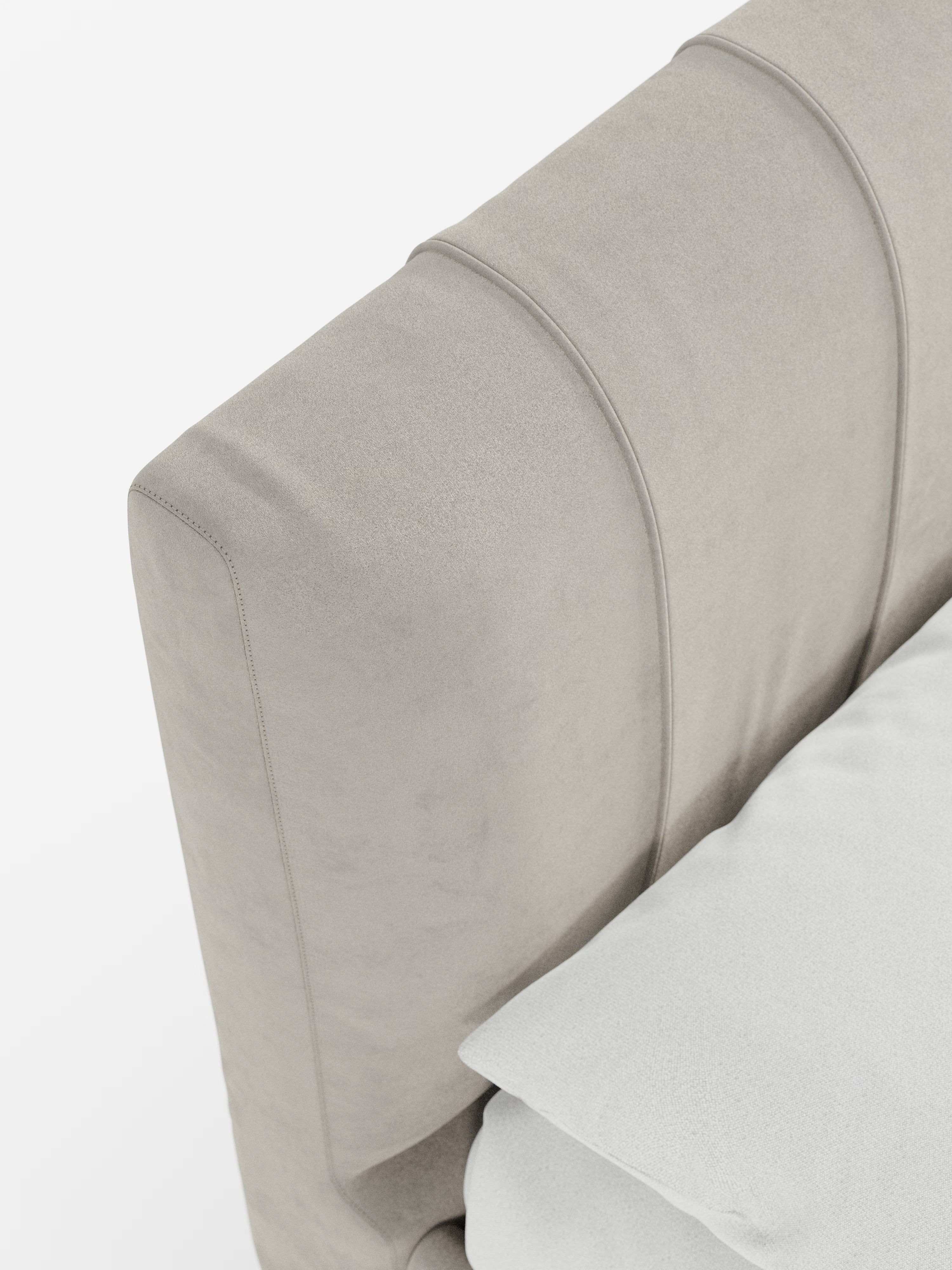 Bogart Modern double storage bed in stain-resistant microfiber, removable cover, and spacious compartment
