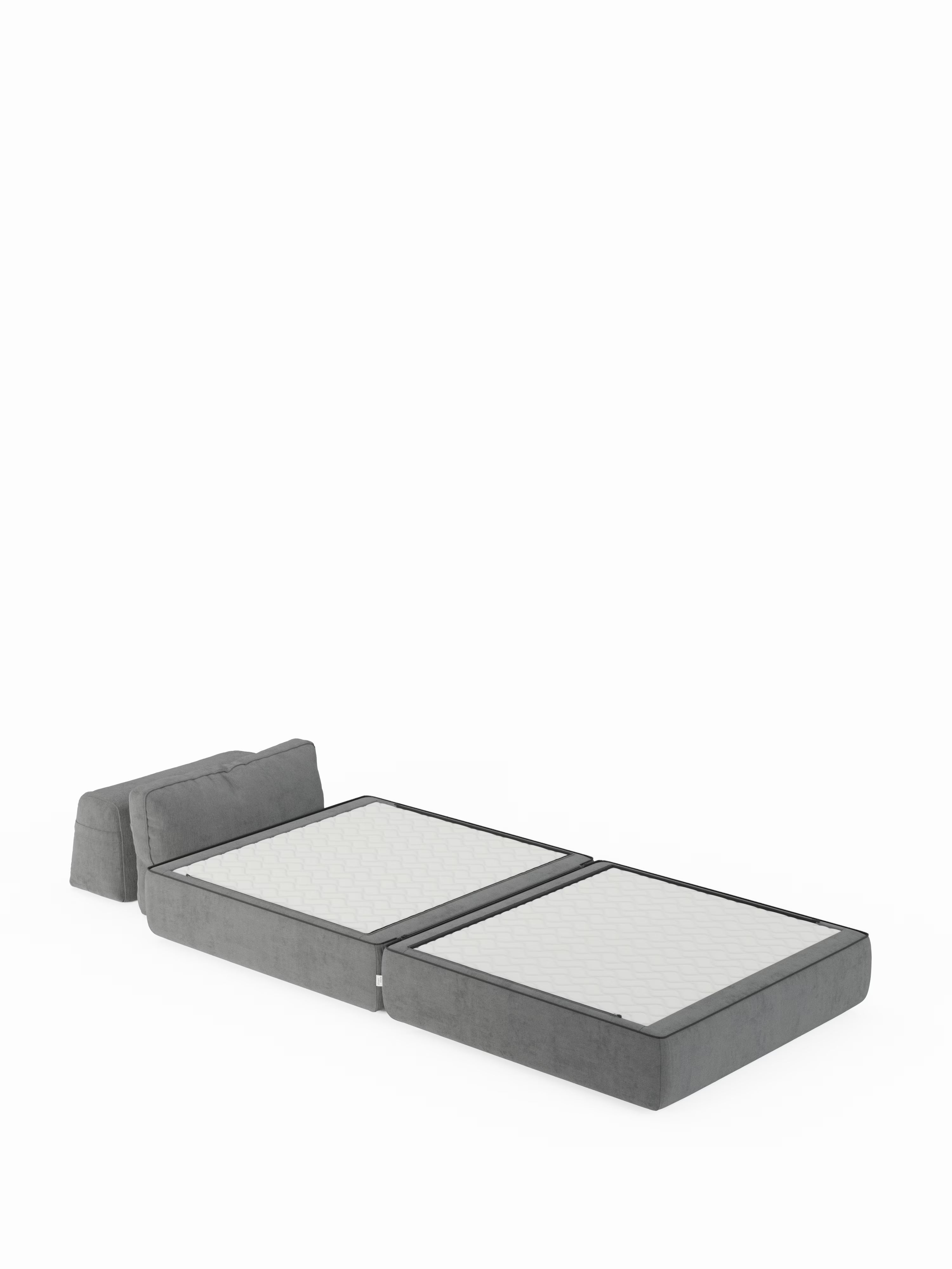Rift Poltrona letto moderna in tessuto smacchiabile – materasso 22 cm con memory e schienale mobile