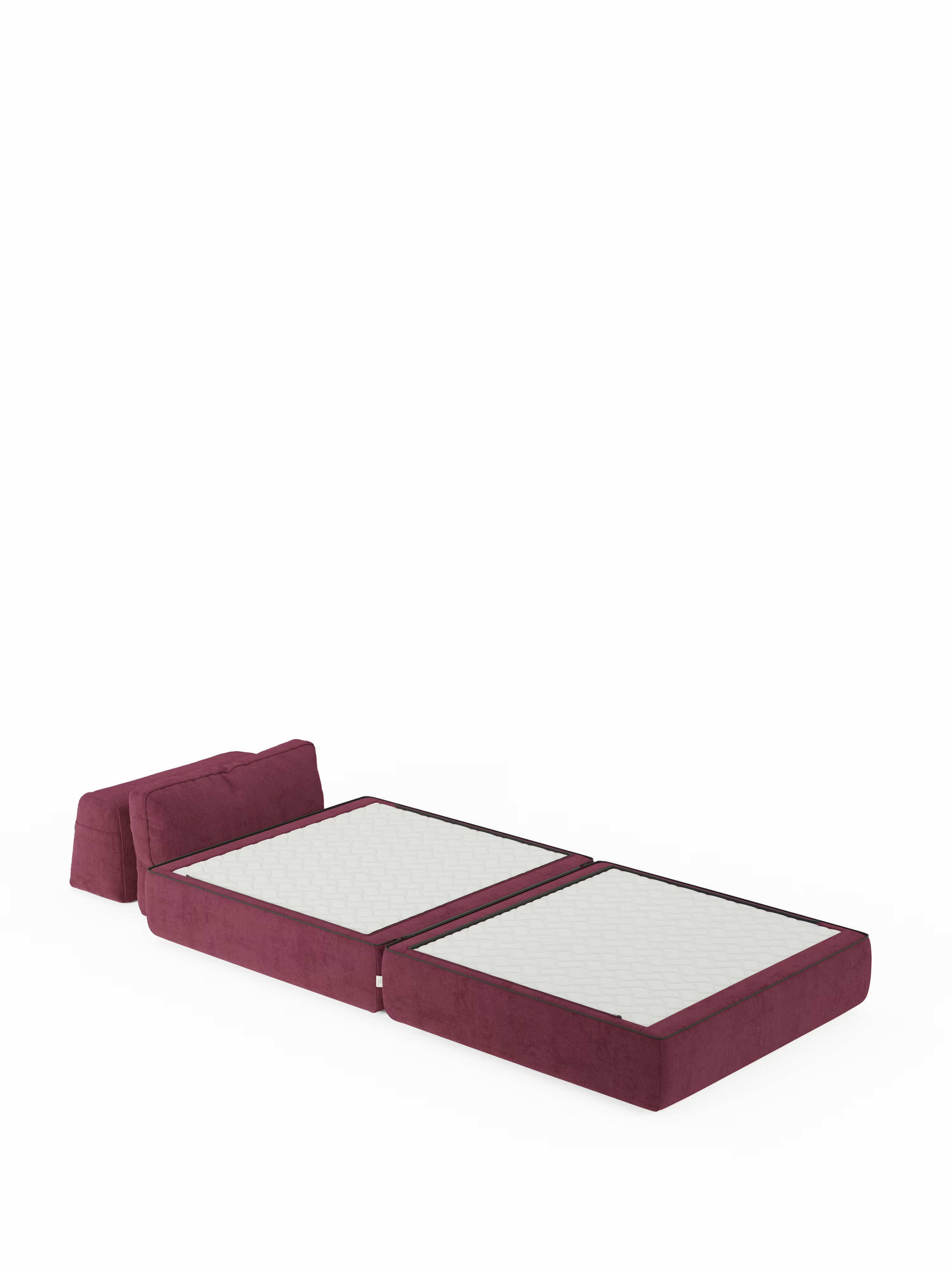Rift Poltrona letto moderna in tessuto smacchiabile – materasso 22 cm con memory e schienale mobile