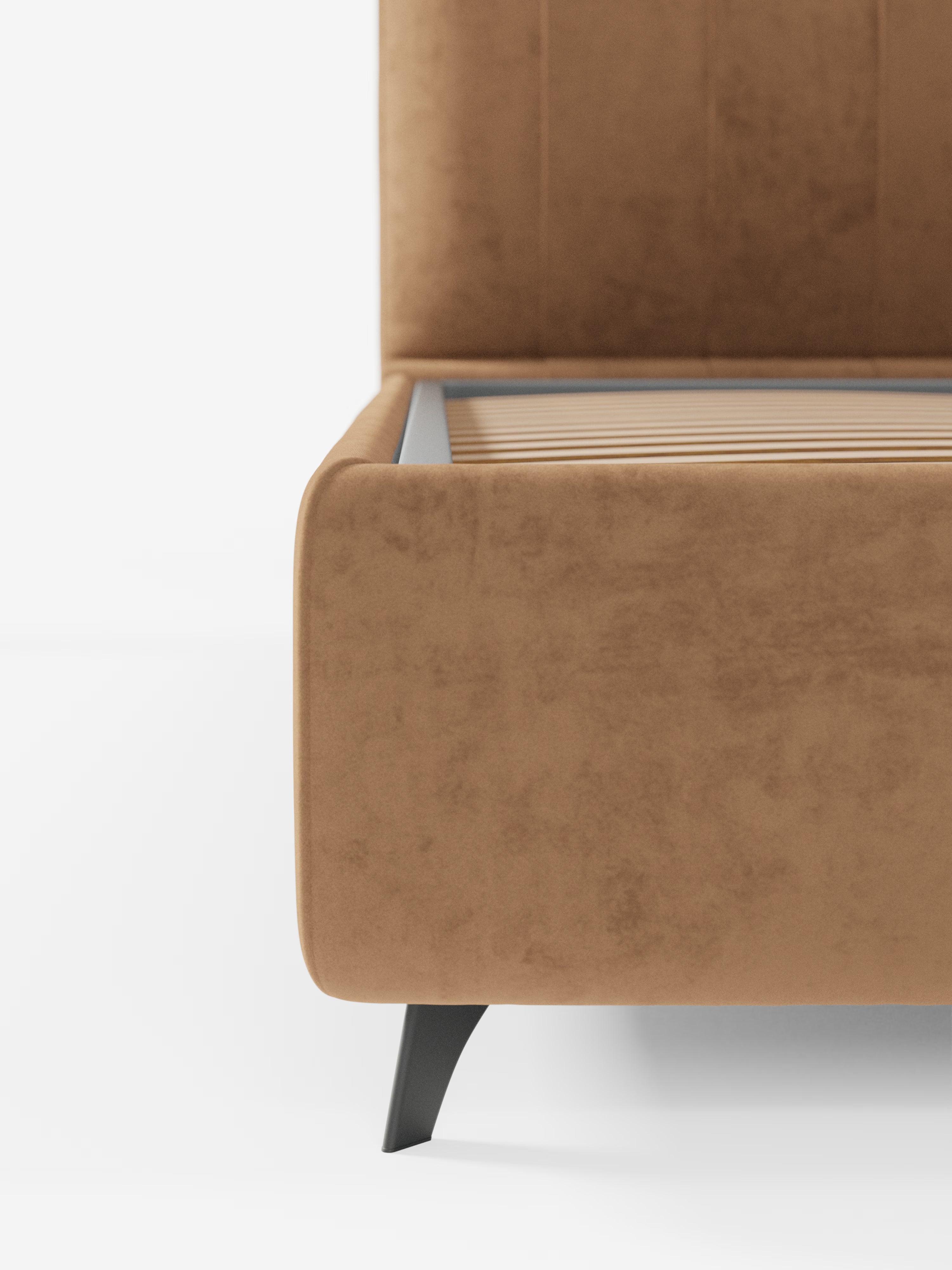 Bogart Modern double storage bed in stain-resistant microfiber, removable cover, and spacious compartment