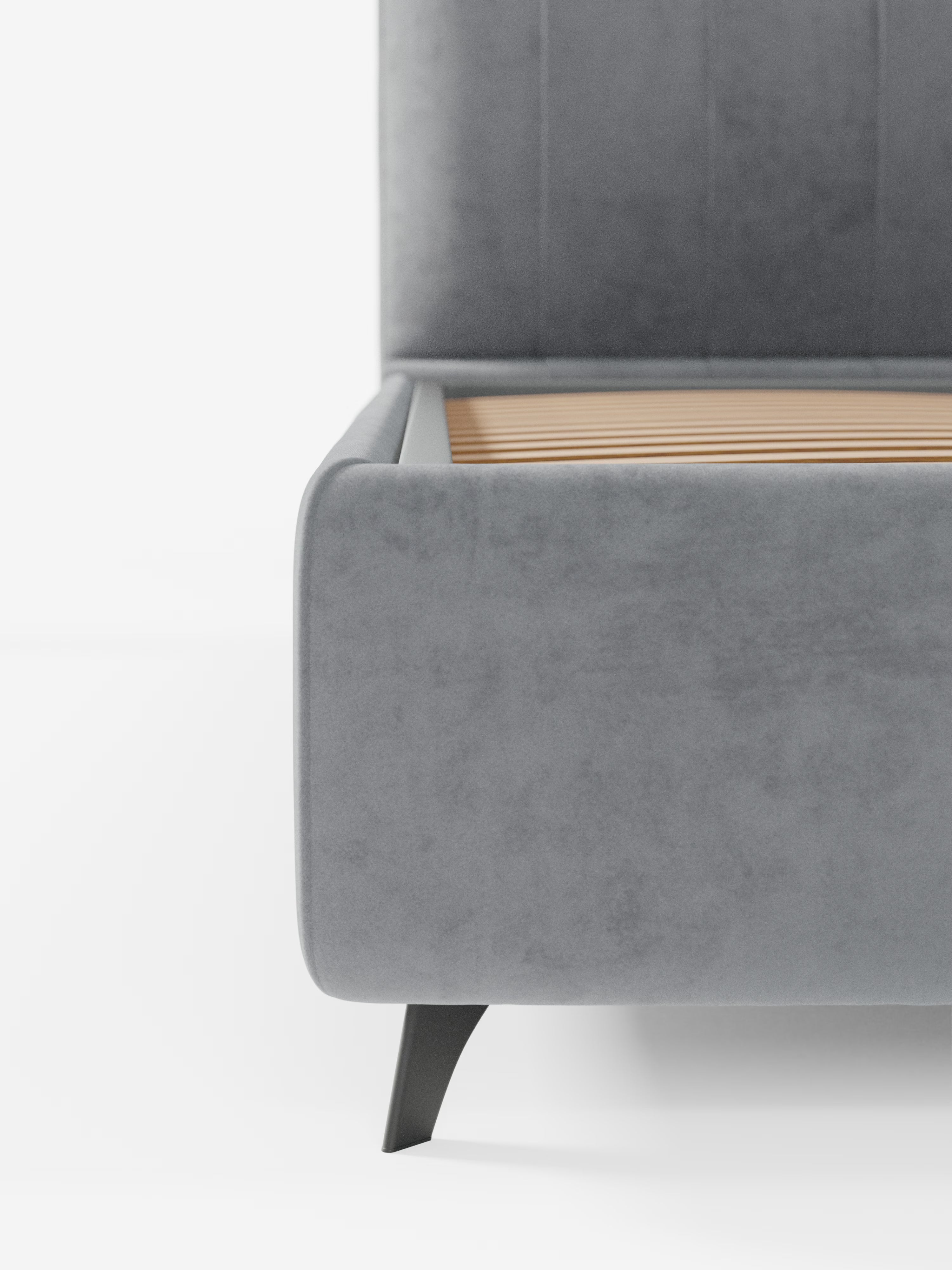 Bogart Modern double storage bed in stain-resistant microfiber, removable cover, and spacious compartment