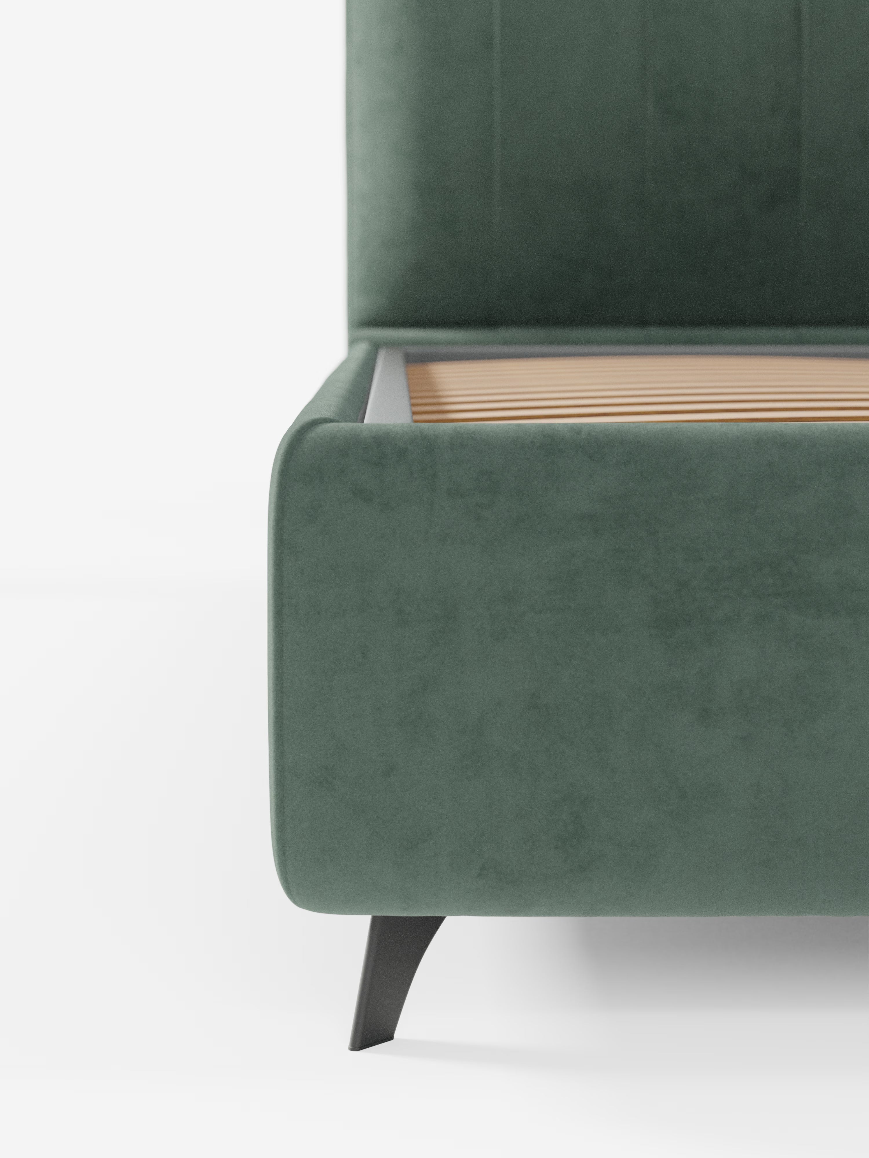 Bogart Modern double storage bed in stain-resistant microfiber, removable cover, and spacious compartment