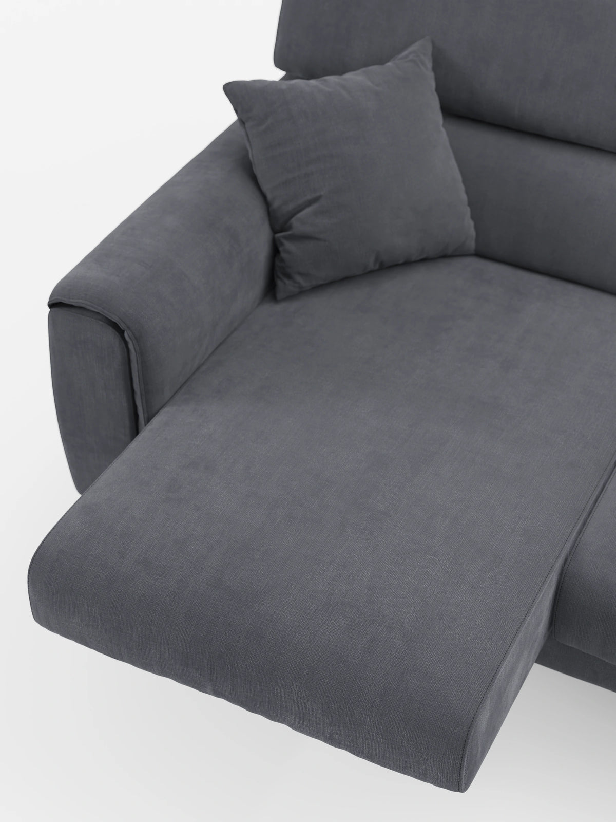 Caravaggio Sofa für 4 Personen mit drei ausziehbaren Sitzen und verstellbaren Kopfstützen aus fleckenabweisendem Stoff