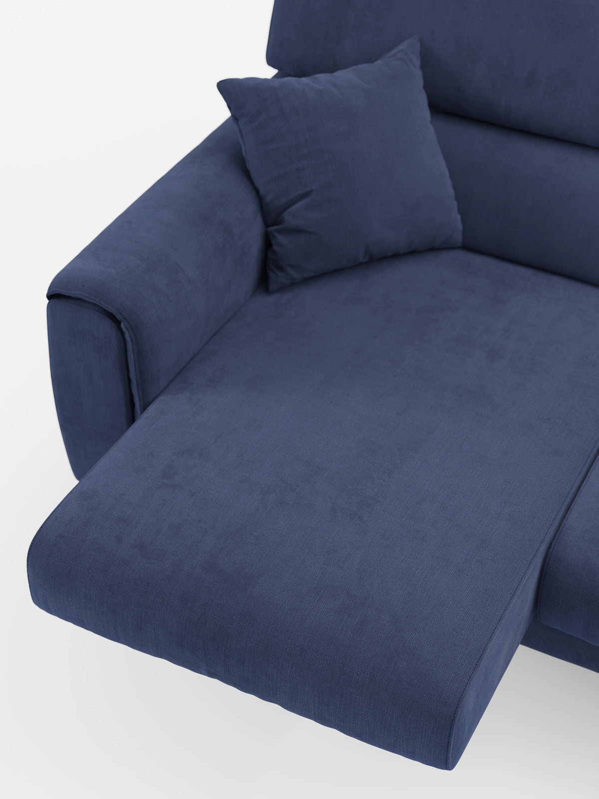 Caravaggio Sofa für 4 Personen mit drei ausziehbaren Sitzen und verstellbaren Kopfstützen aus fleckenabweisendem Stoff