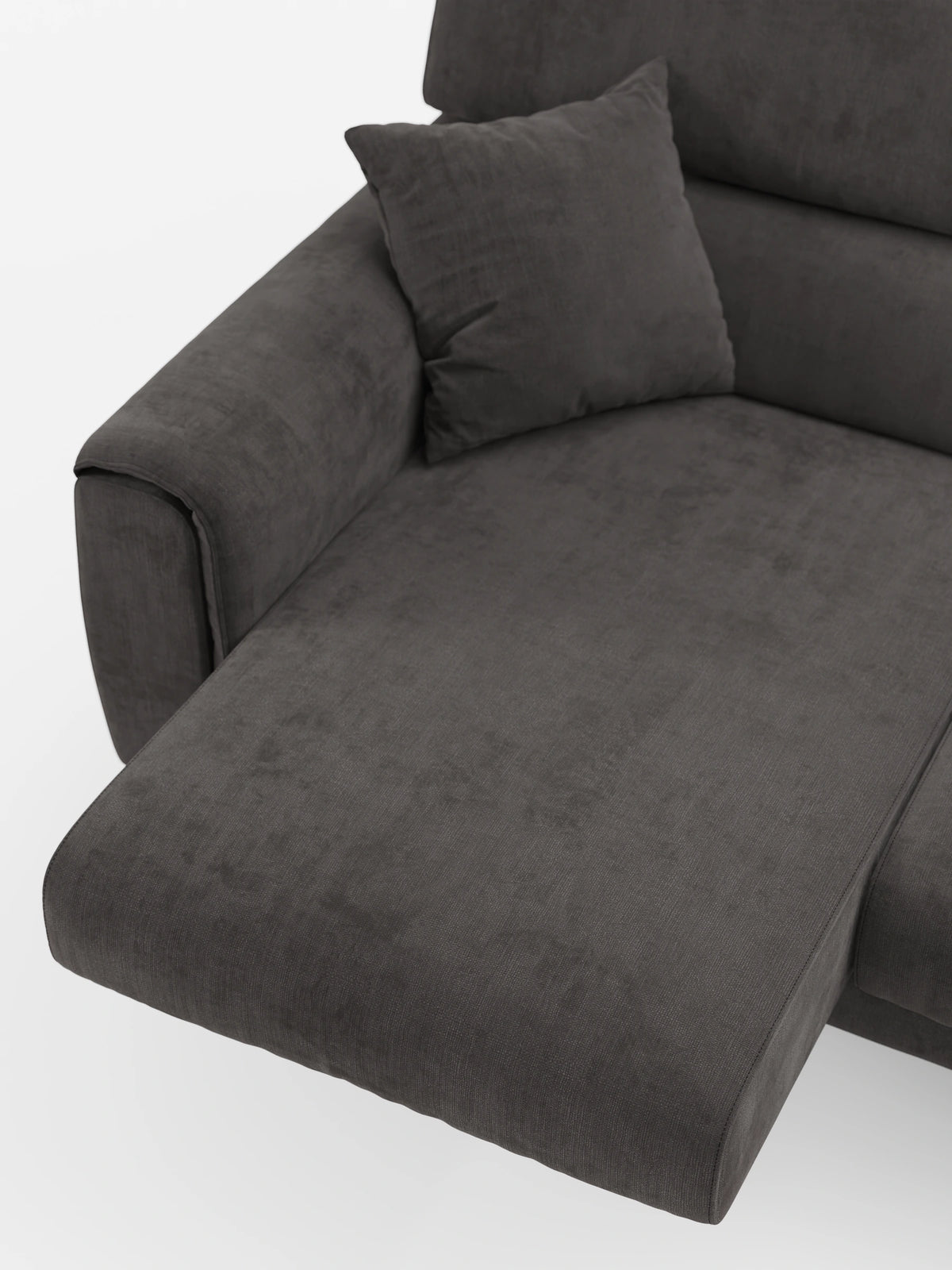 Caravaggio Sofa für 4 Personen mit drei ausziehbaren Sitzen und verstellbaren Kopfstützen aus fleckenabweisendem Stoff
