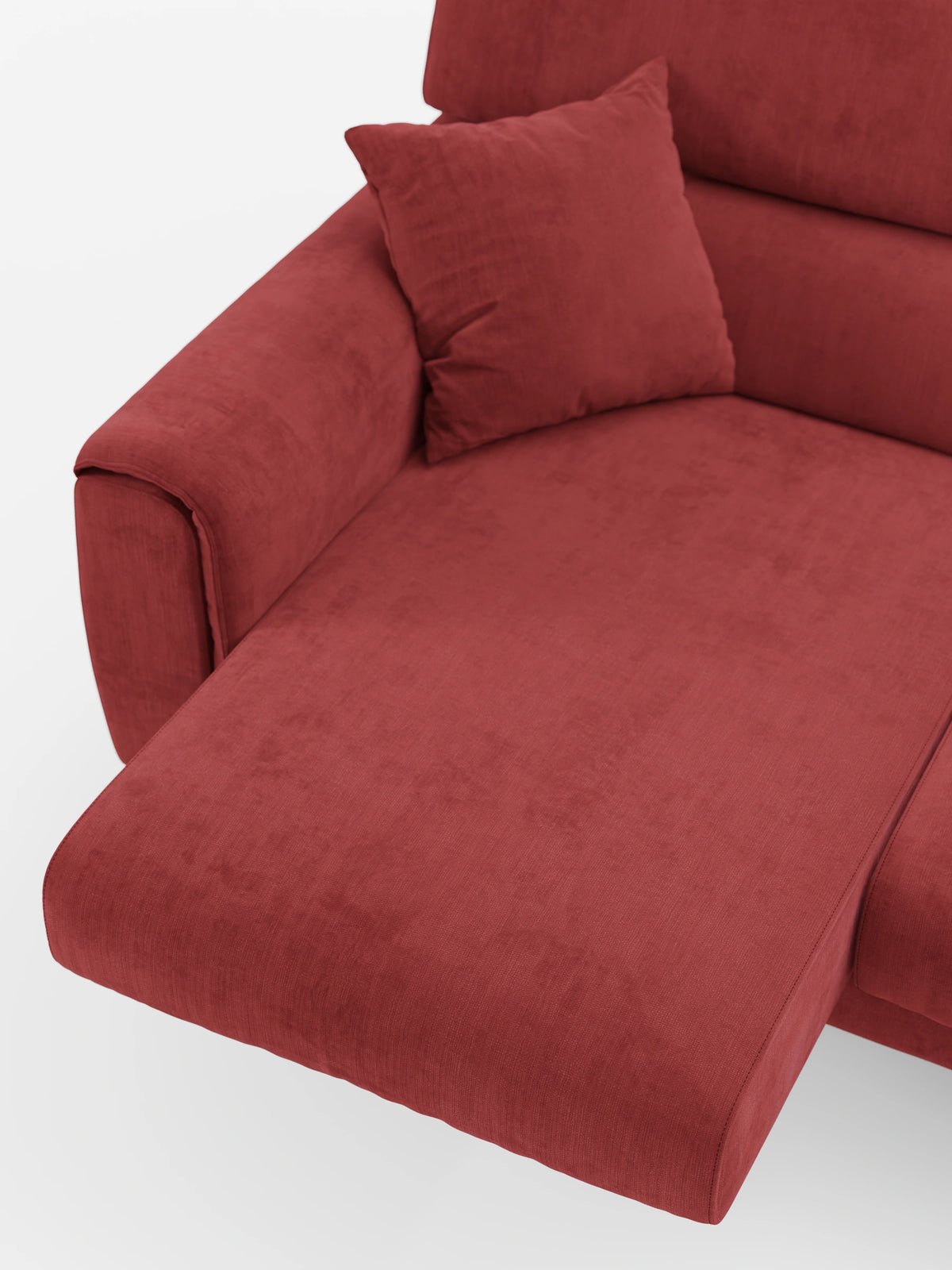 Caravaggio Sofa für 4 Personen mit drei ausziehbaren Sitzen und verstellbaren Kopfstützen aus fleckenabweisendem Stoff