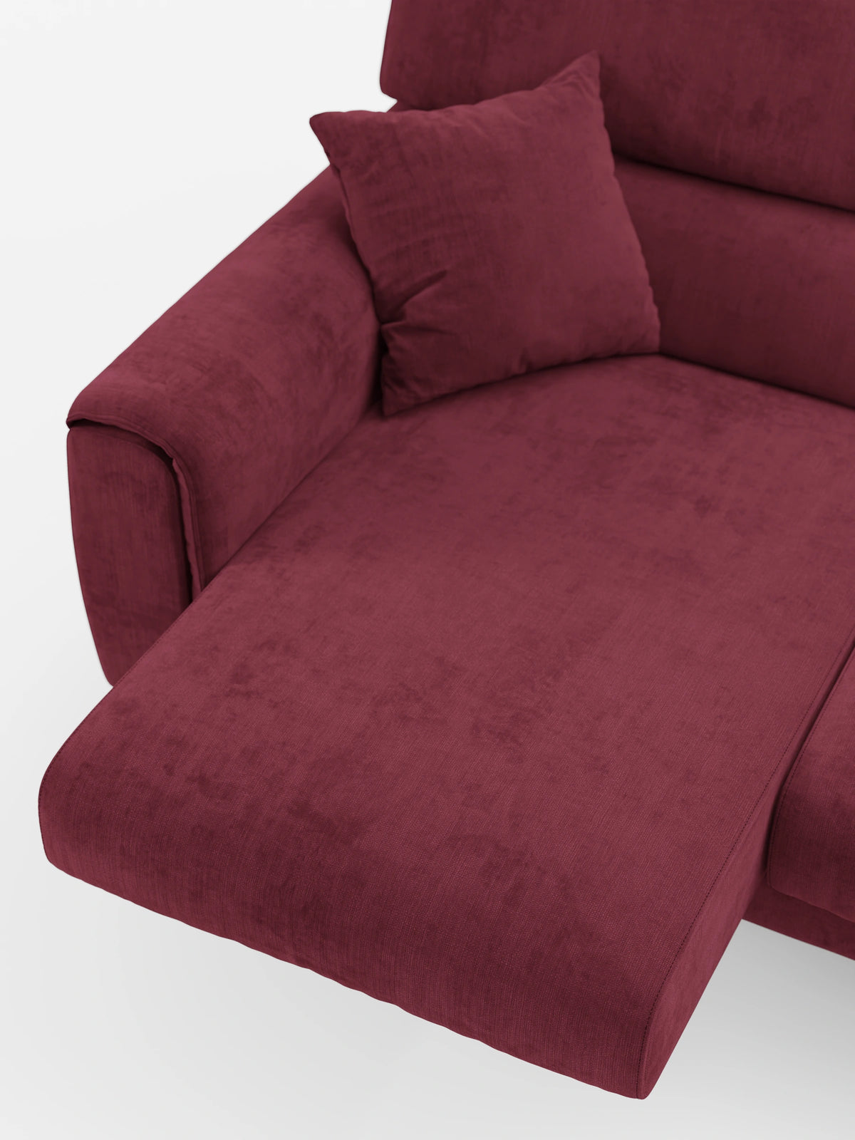 Caravaggio Sofa für 4 Personen mit drei ausziehbaren Sitzen und verstellbaren Kopfstützen aus fleckenabweisendem Stoff