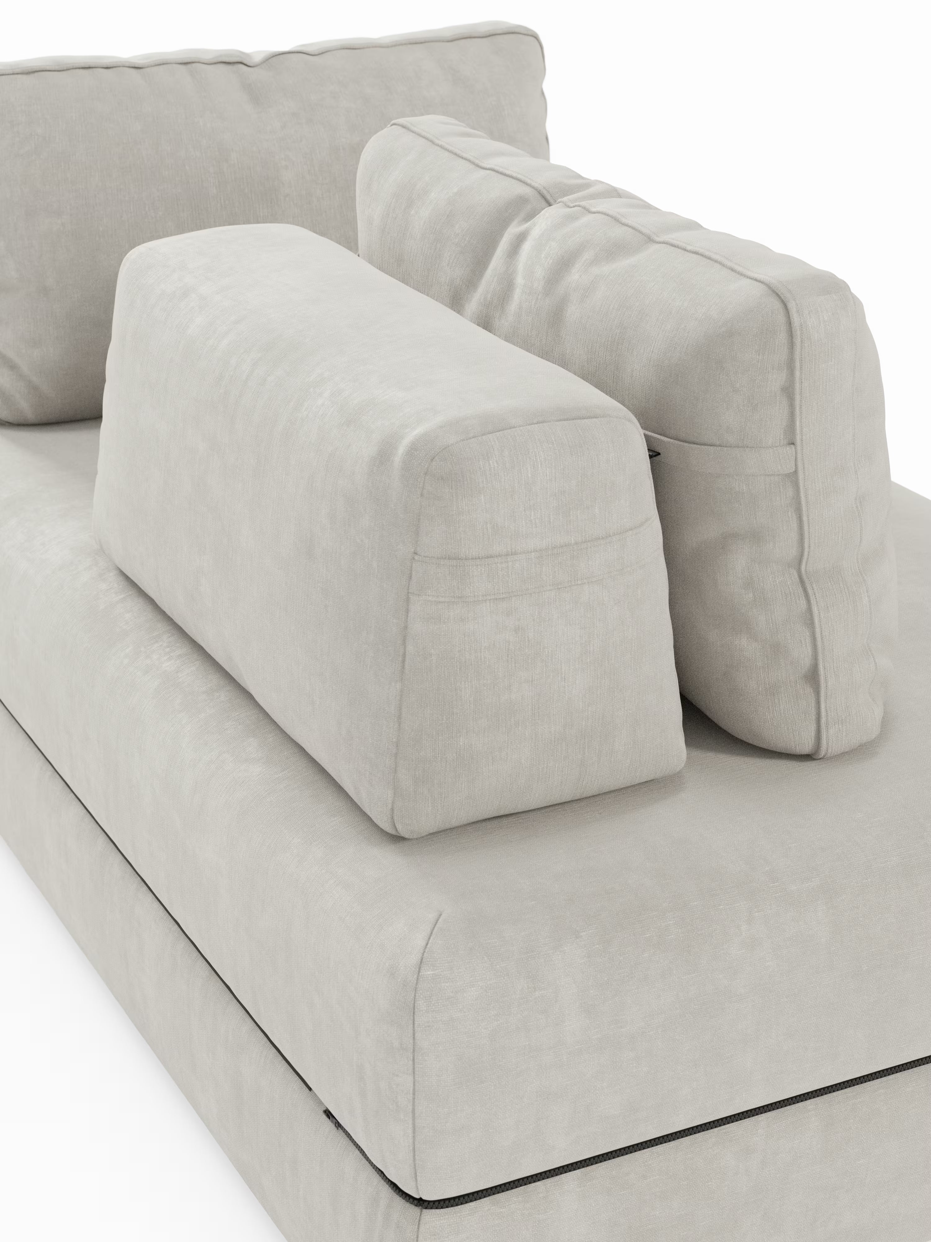 Rift Divano letto matrimoniale 3 posti moderno in tessuto smacchiabile – materasso 22 cm memory e schienali mobili