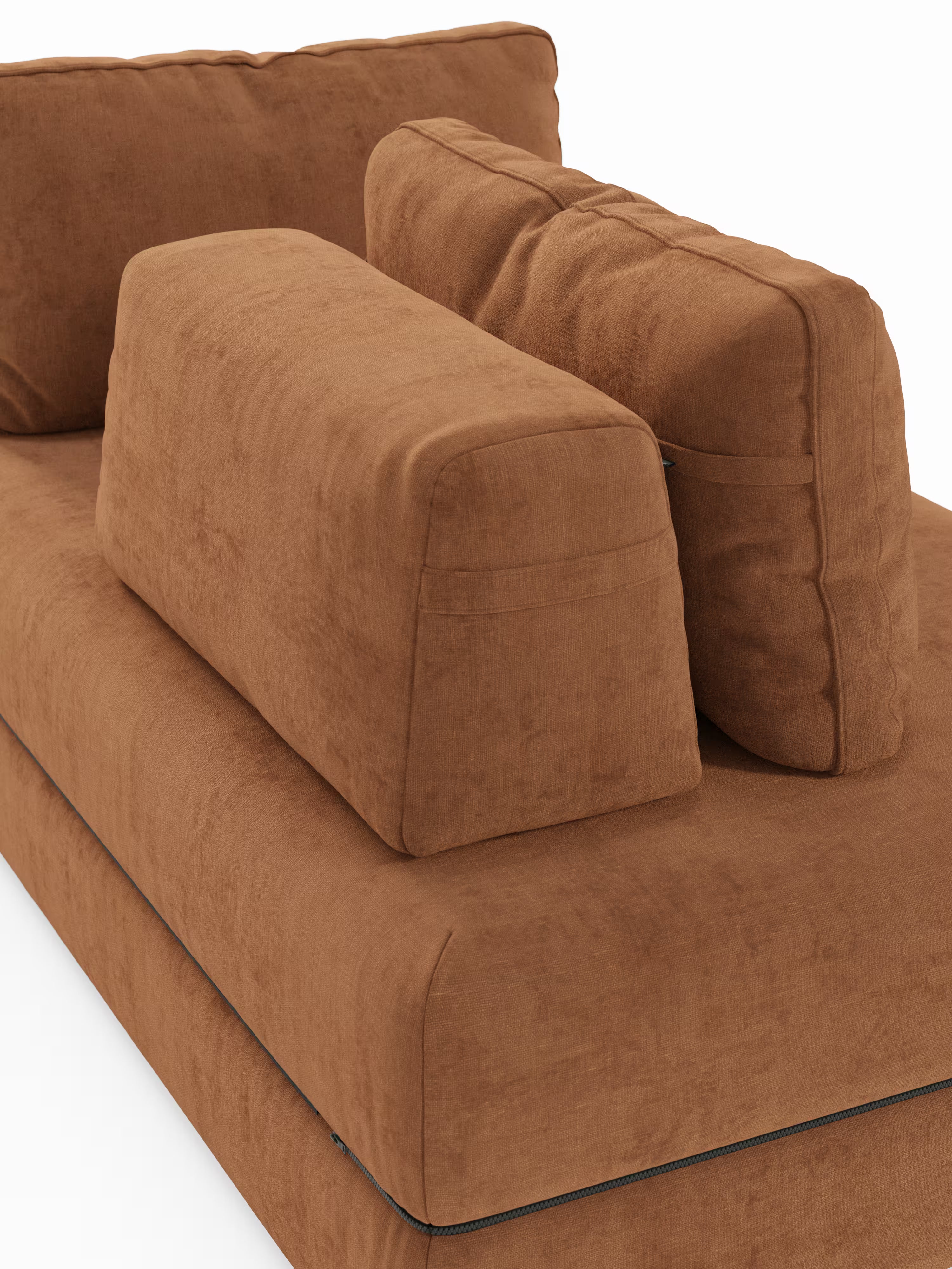 Rift Divano letto matrimoniale 3 posti moderno in tessuto smacchiabile – materasso 22 cm memory e schienali mobili