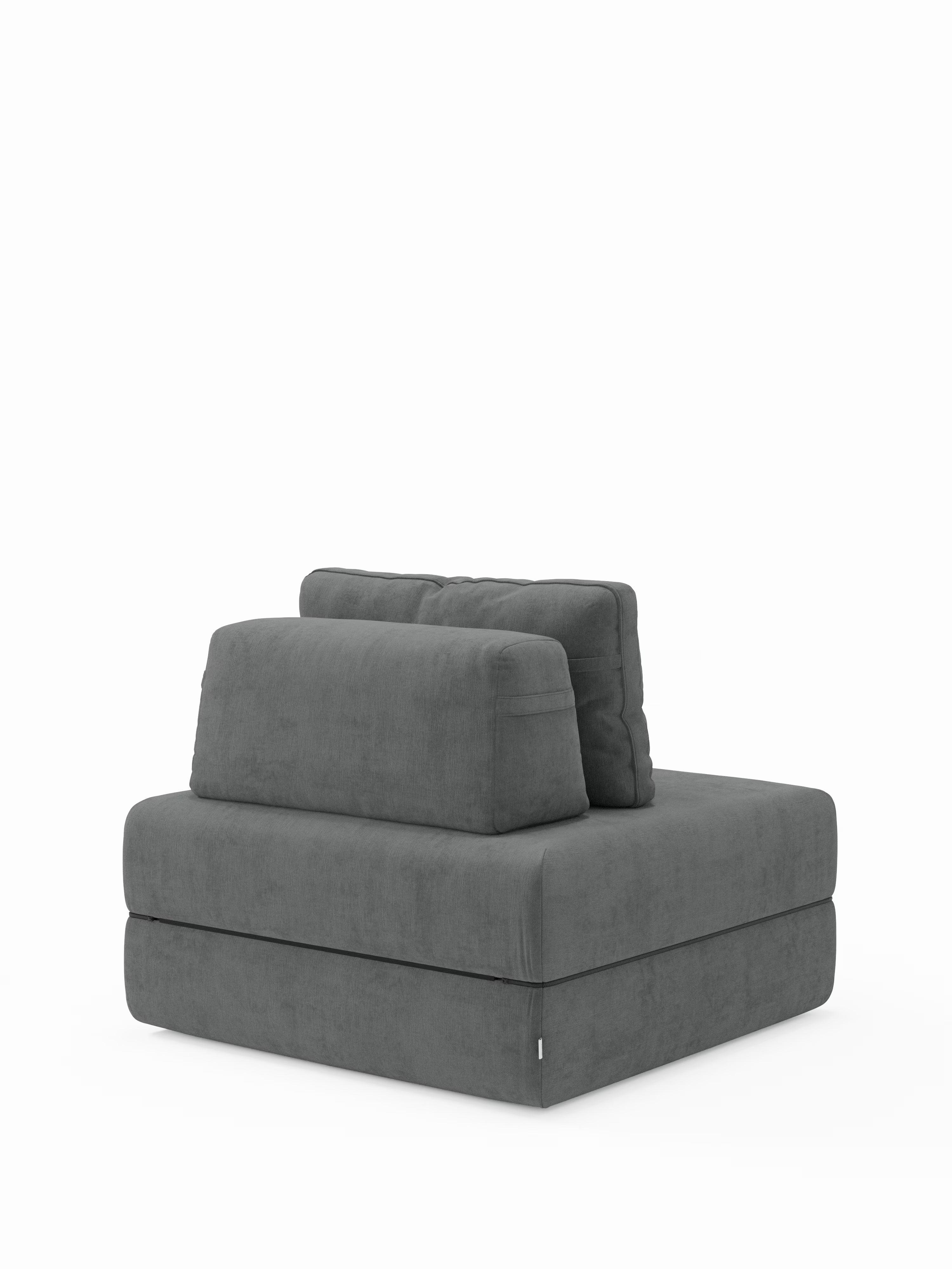 Rift Poltrona letto moderna in tessuto smacchiabile – materasso 22 cm con memory e schienale mobile