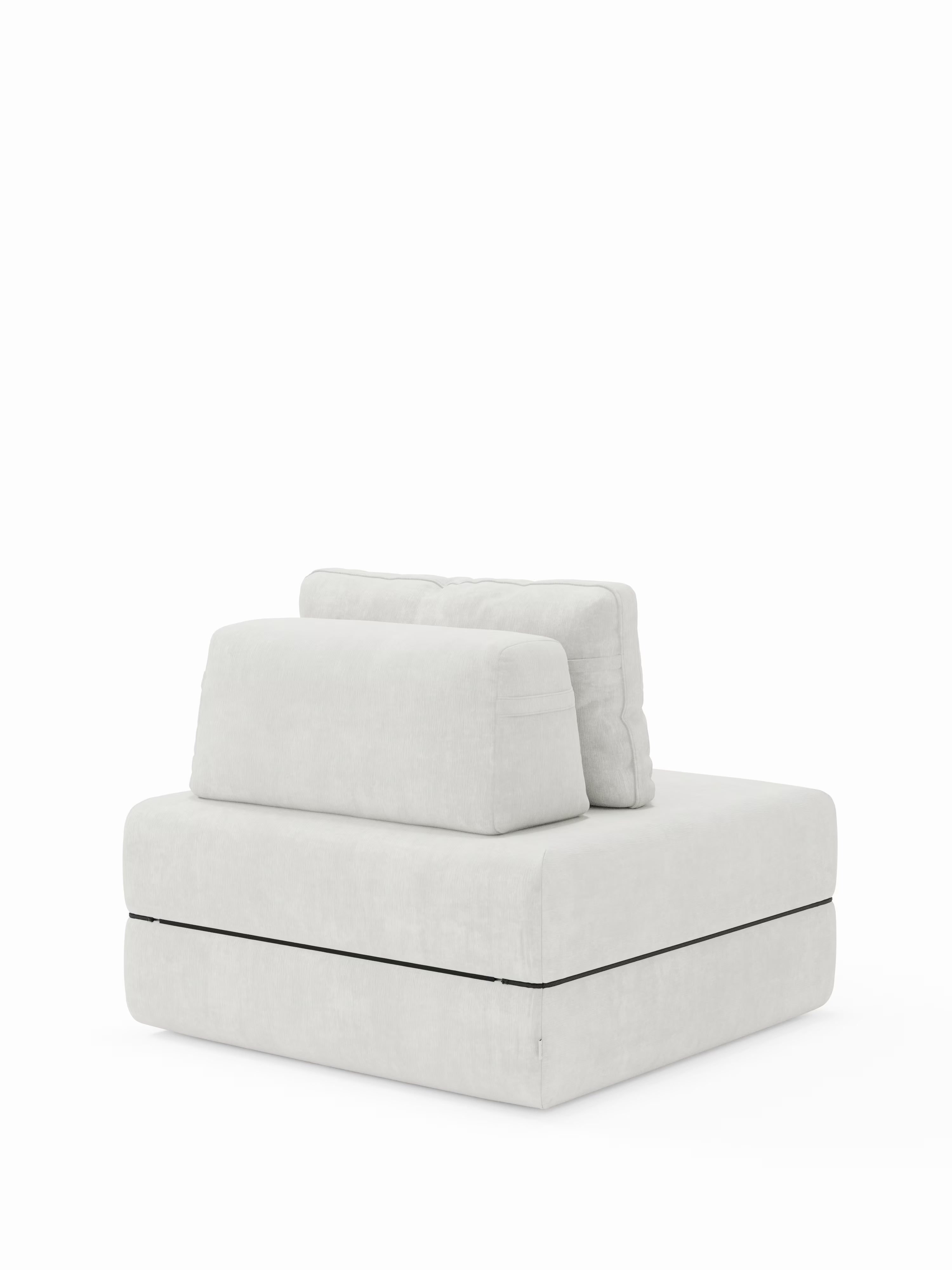 Rift Poltrona letto moderna in tessuto smacchiabile – materasso 22 cm con memory e schienale mobile