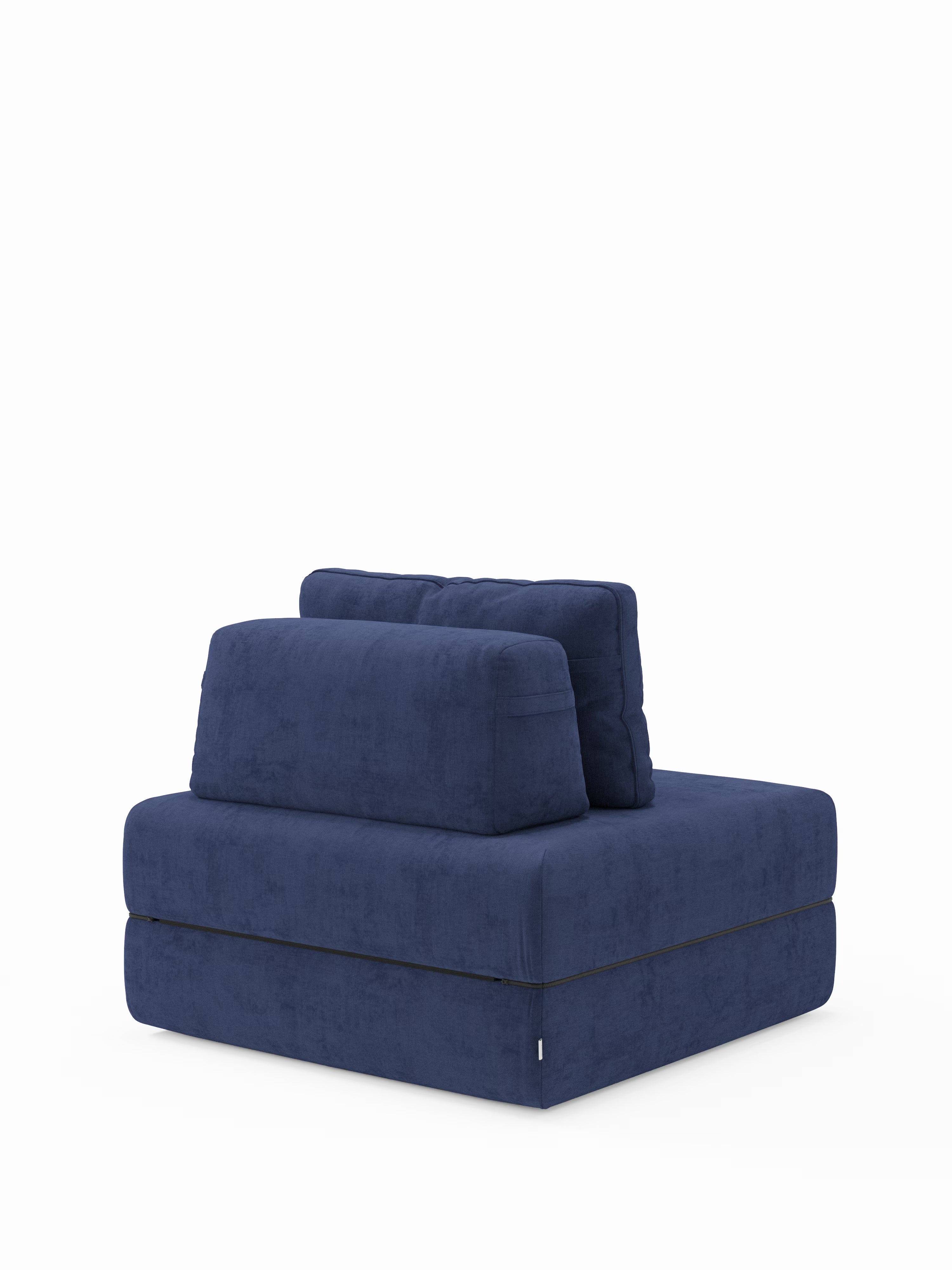 Rift Poltrona letto moderna in tessuto smacchiabile – materasso 22 cm con memory e schienale mobile