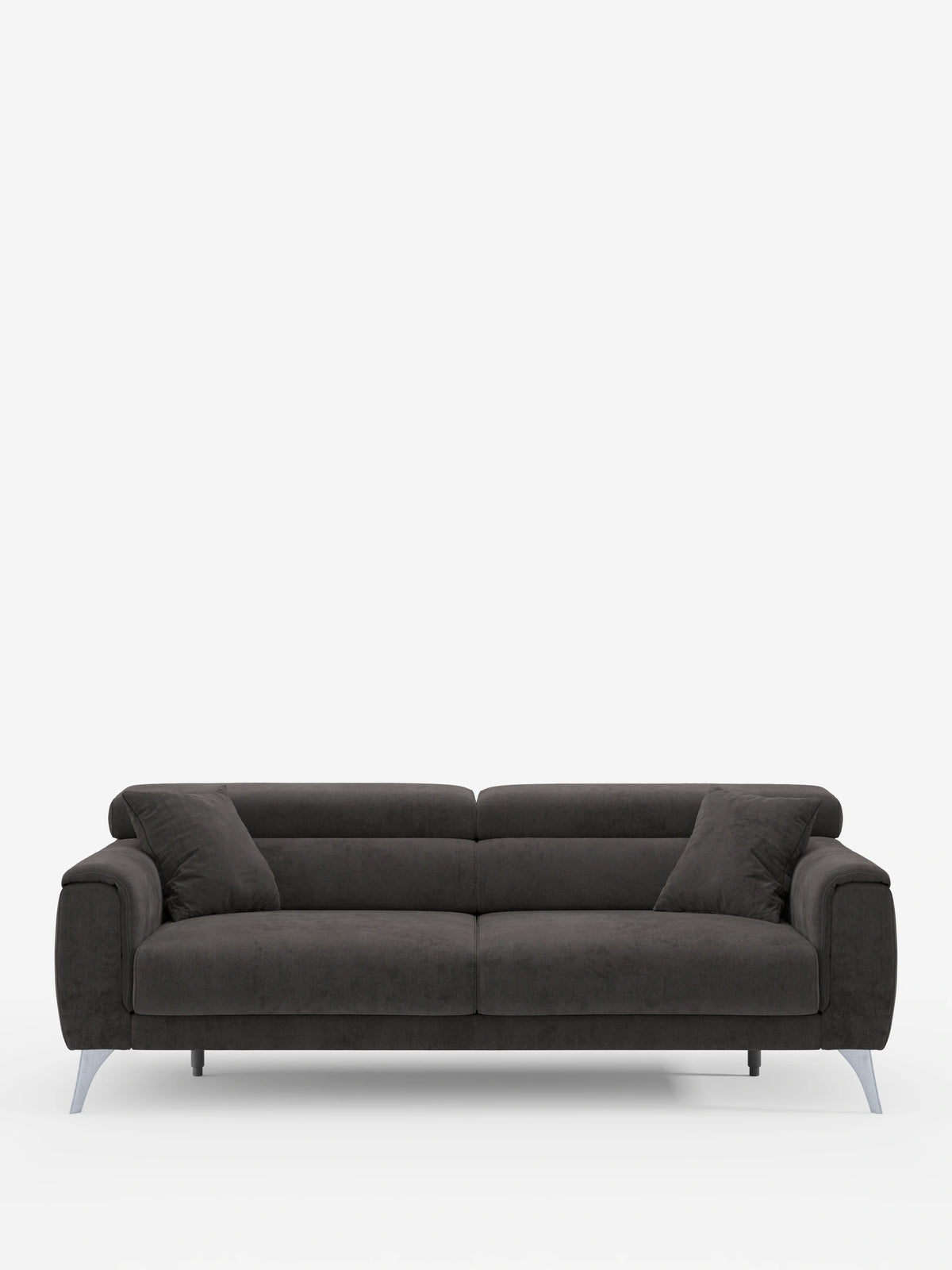 Caravaggio Sofa für 2 oder 3 Personen mit ausziehbaren Sitzen und verstellbaren Kopfstützen aus fleckenabweisendem Stoff