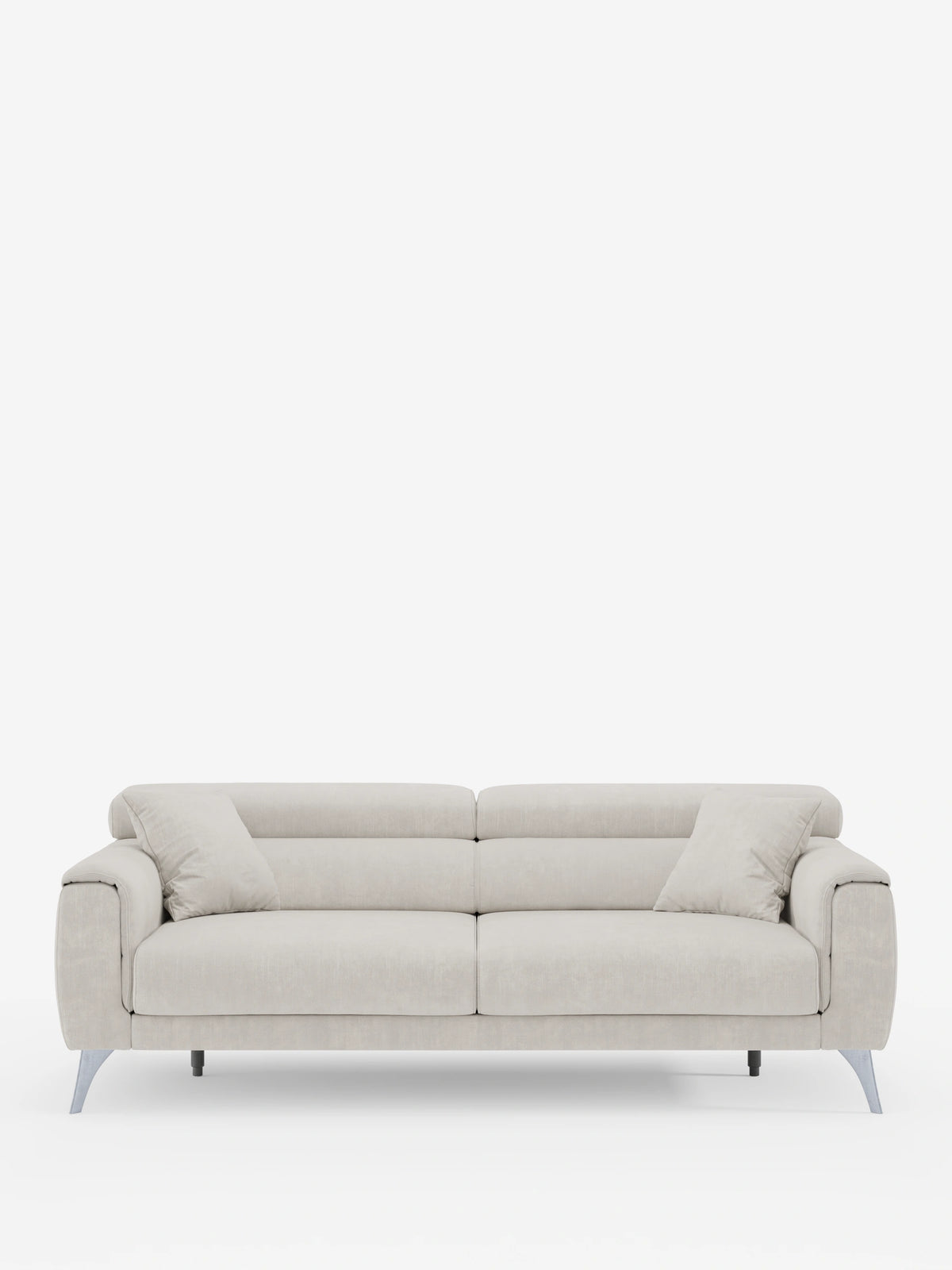 Caravaggio Sofa für 2 oder 3 Personen mit ausziehbaren Sitzen und verstellbaren Kopfstützen aus fleckenabweisendem Stoff