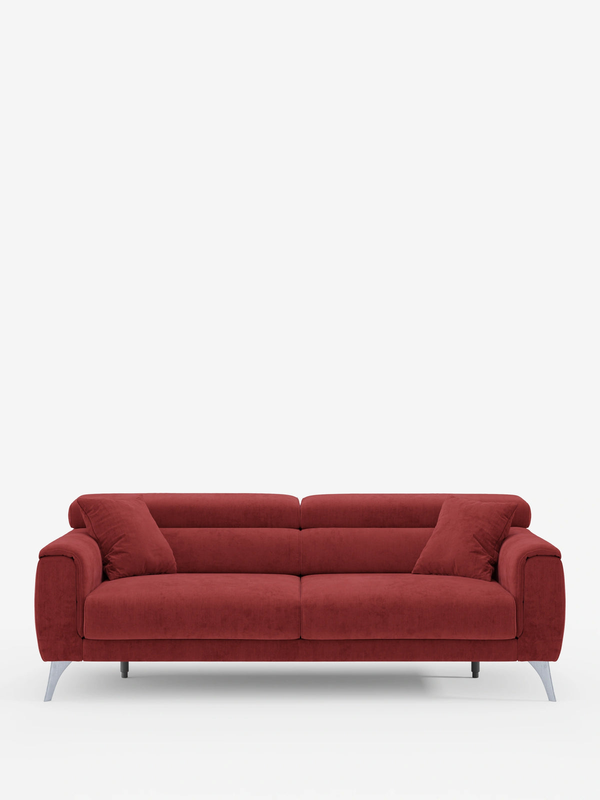 Caravaggio Sofa für 2 oder 3 Personen mit ausziehbaren Sitzen und verstellbaren Kopfstützen aus fleckenabweisendem Stoff