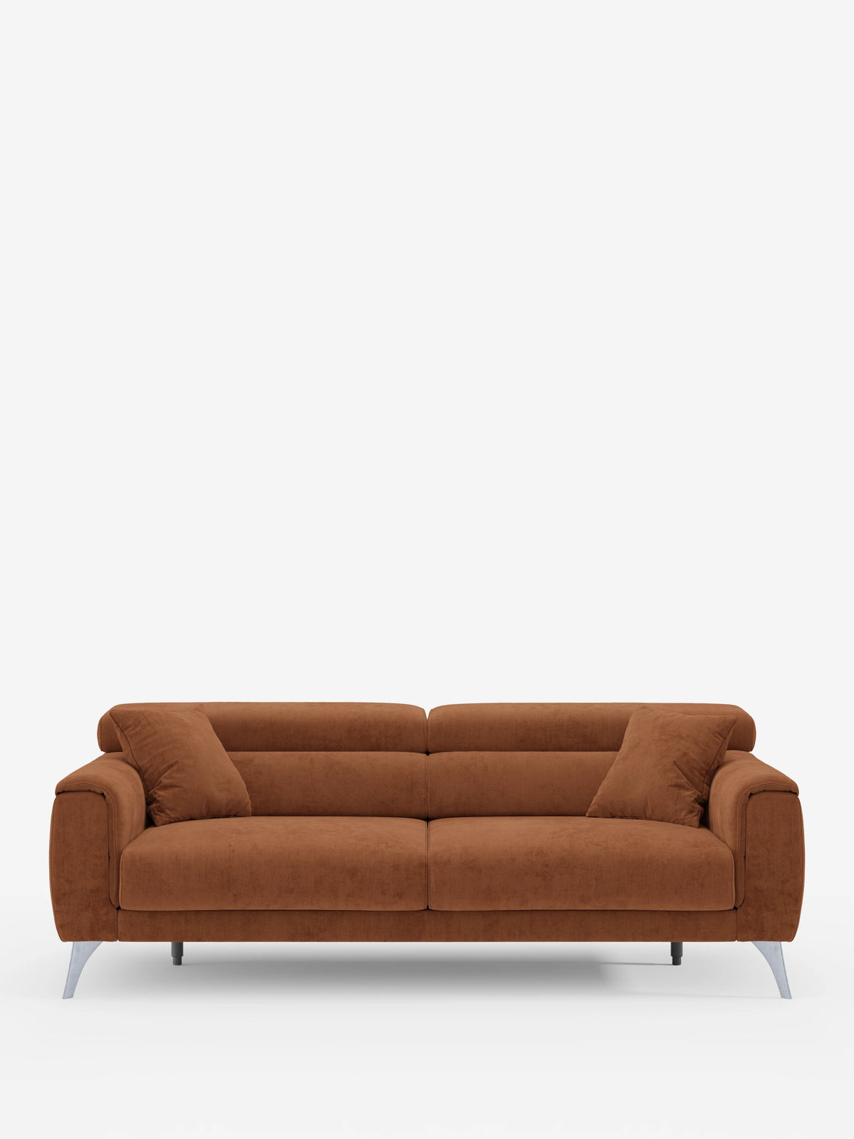 Caravaggio Sofa für 2 oder 3 Personen mit ausziehbaren Sitzen und verstellbaren Kopfstützen aus fleckenabweisendem Stoff