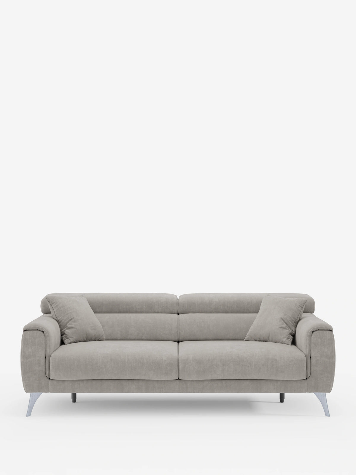 Caravaggio Sofa für 2 oder 3 Personen mit ausziehbaren Sitzen und verstellbaren Kopfstützen aus fleckenabweisendem Stoff