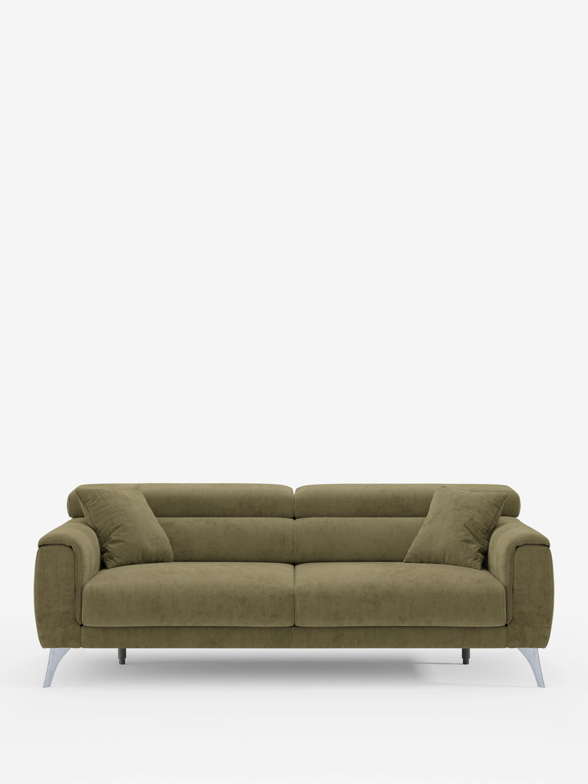 Caravaggio Sofa für 2 oder 3 Personen mit ausziehbaren Sitzen und verstellbaren Kopfstützen aus fleckenabweisendem Stoff