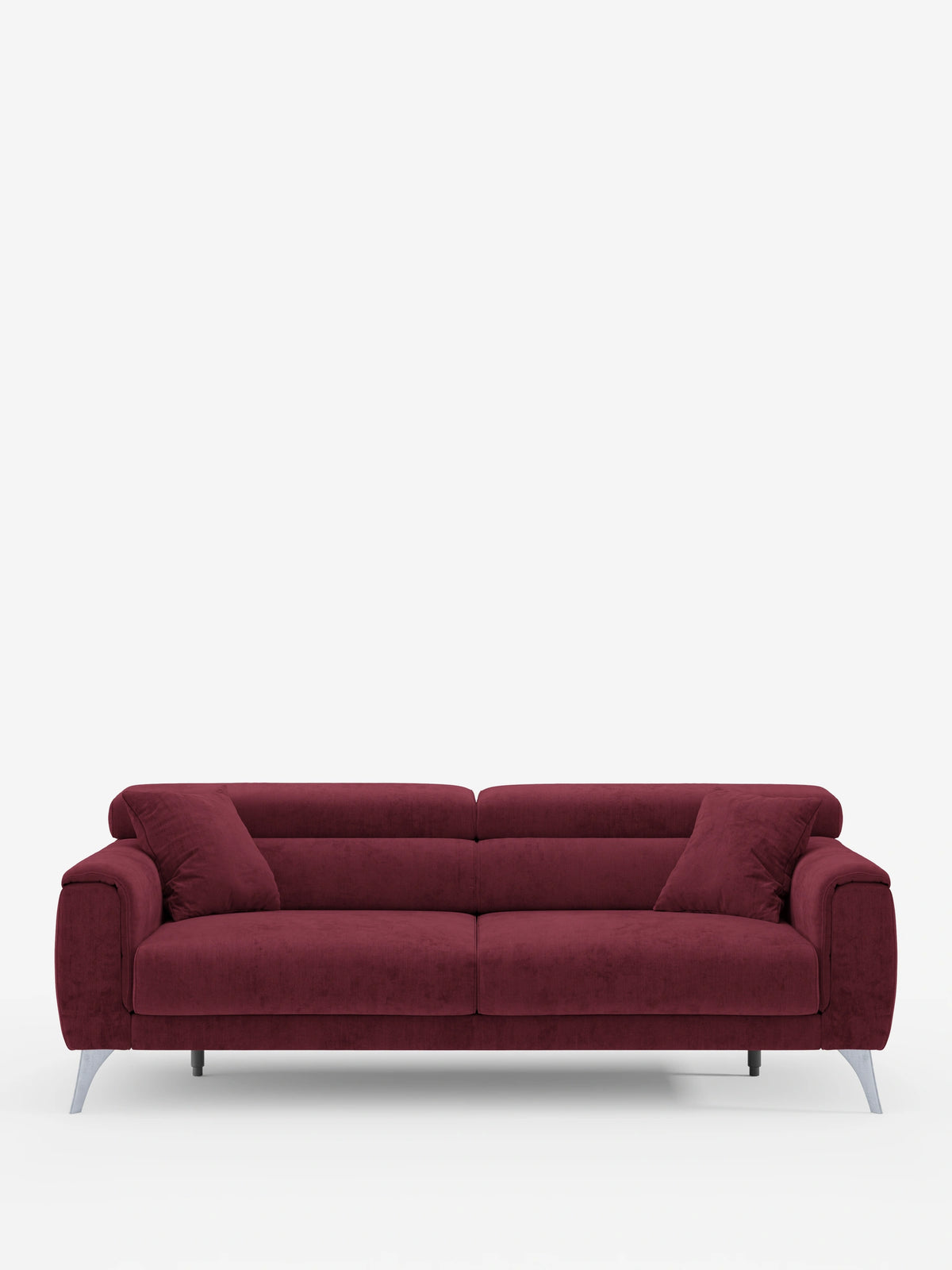 Caravaggio Sofa für 2 oder 3 Personen mit ausziehbaren Sitzen und verstellbaren Kopfstützen aus fleckenabweisendem Stoff