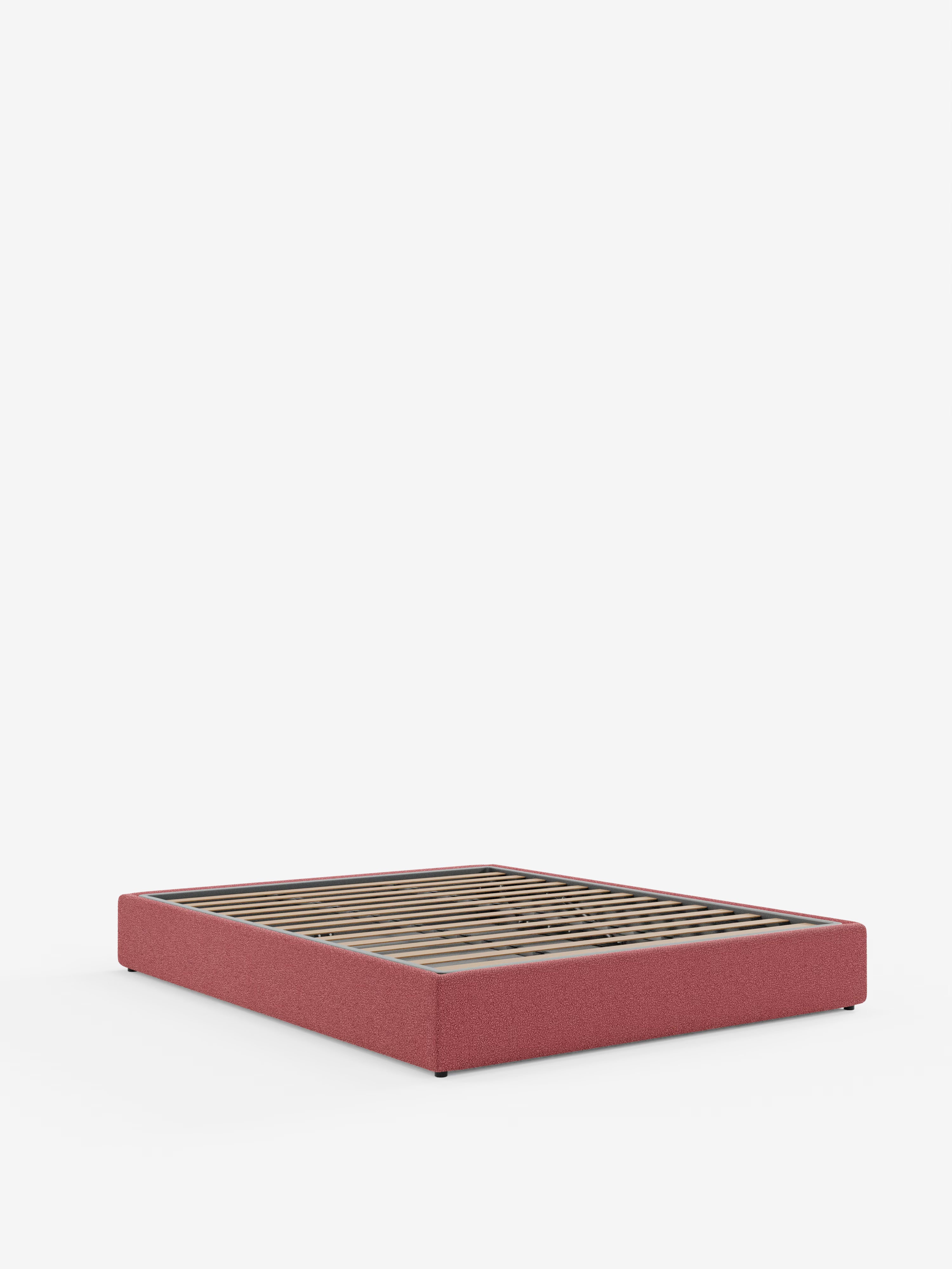 Ina Upholstered removable cover storage box spring in stain-resistant waterproof cotton-effect fabric