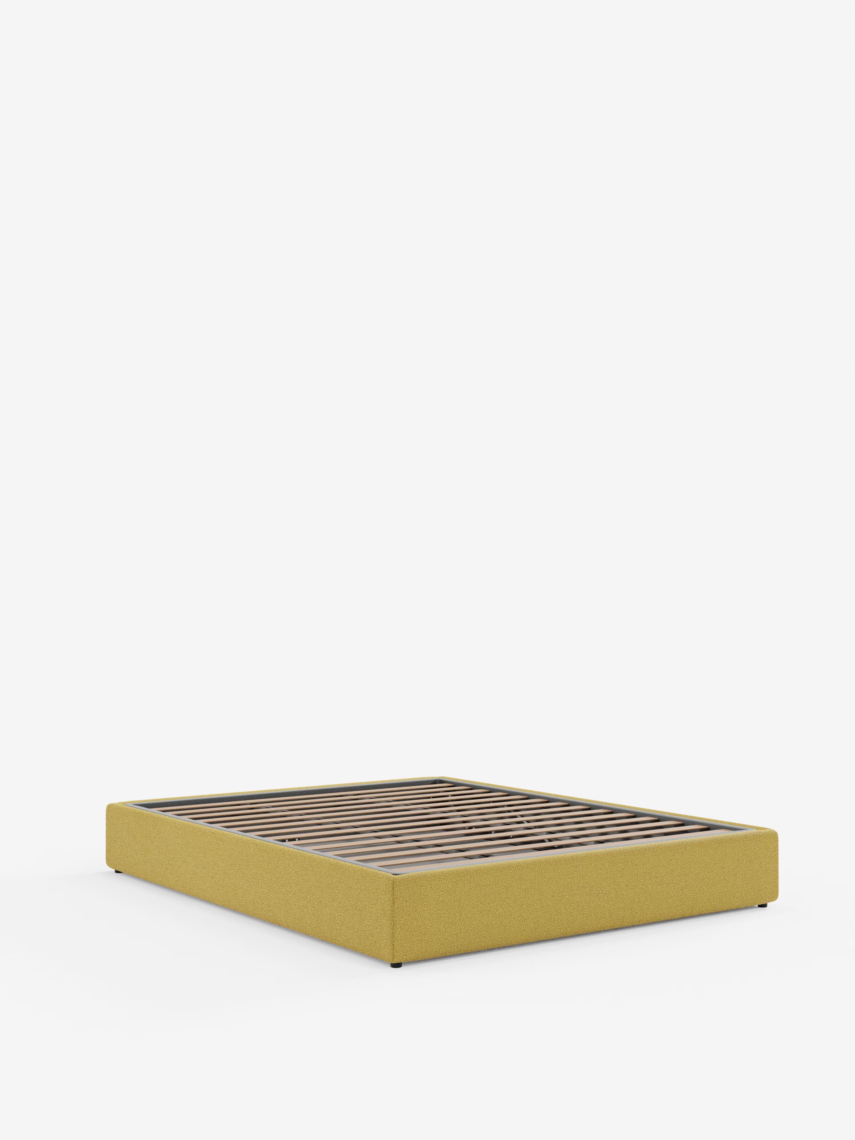 Ina Upholstered removable cover storage box spring in stain-resistant waterproof cotton-effect fabric