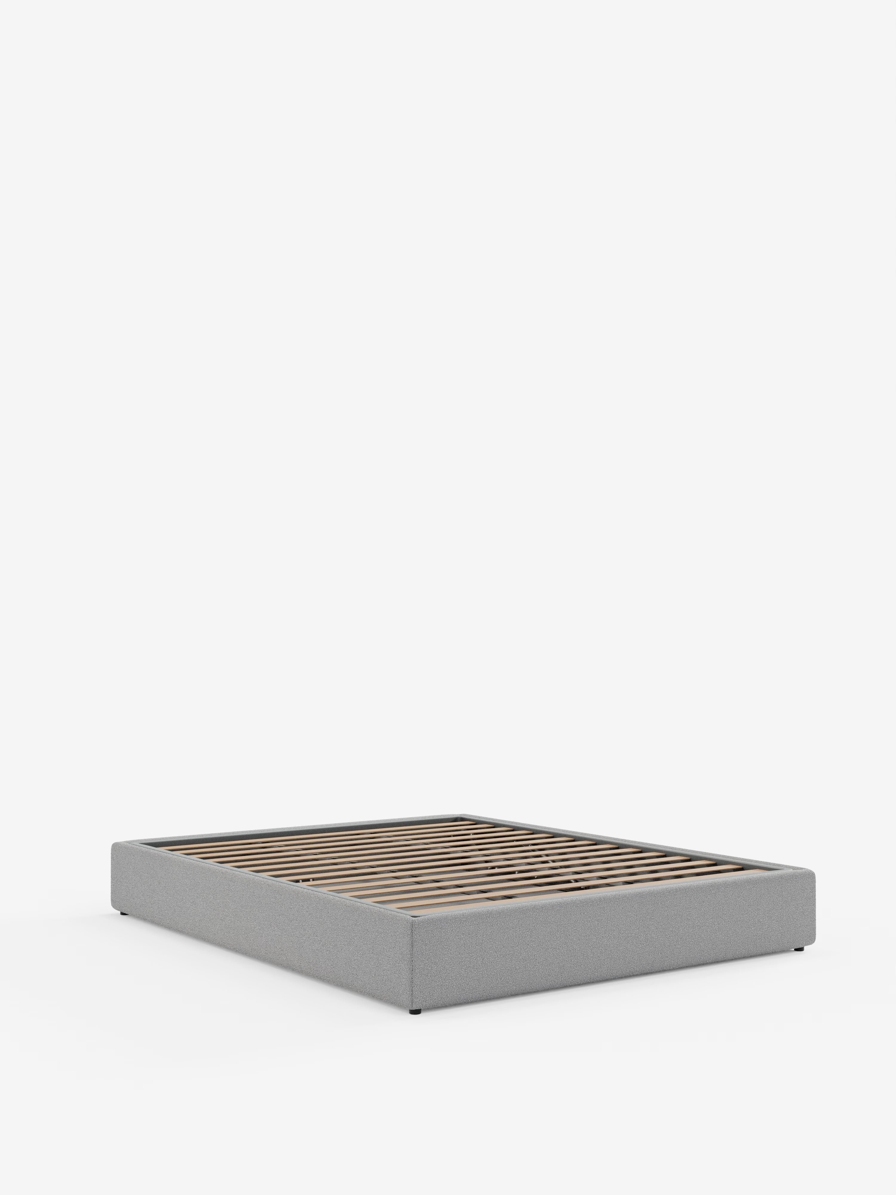 Ina Upholstered removable cover storage box spring in stain-resistant waterproof cotton-effect fabric