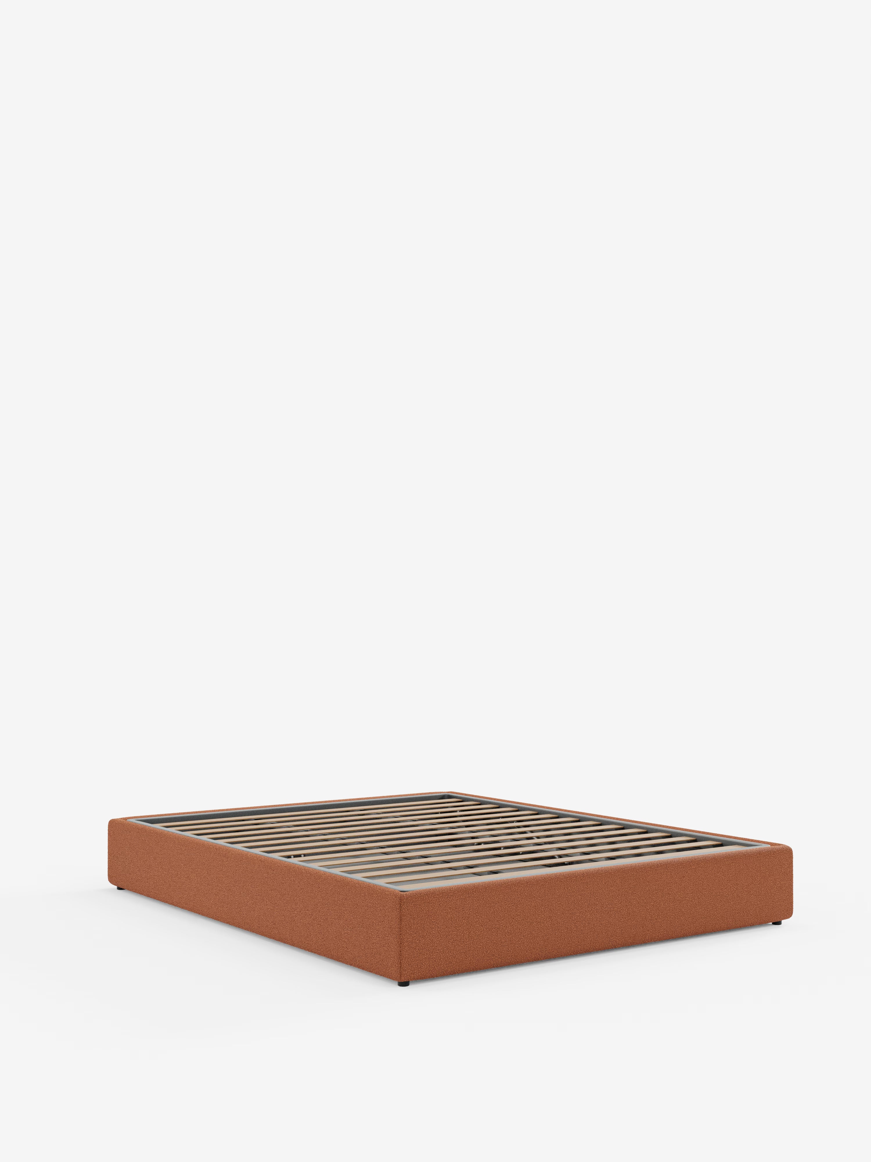 Ina Upholstered removable cover storage box spring in stain-resistant waterproof cotton-effect fabric