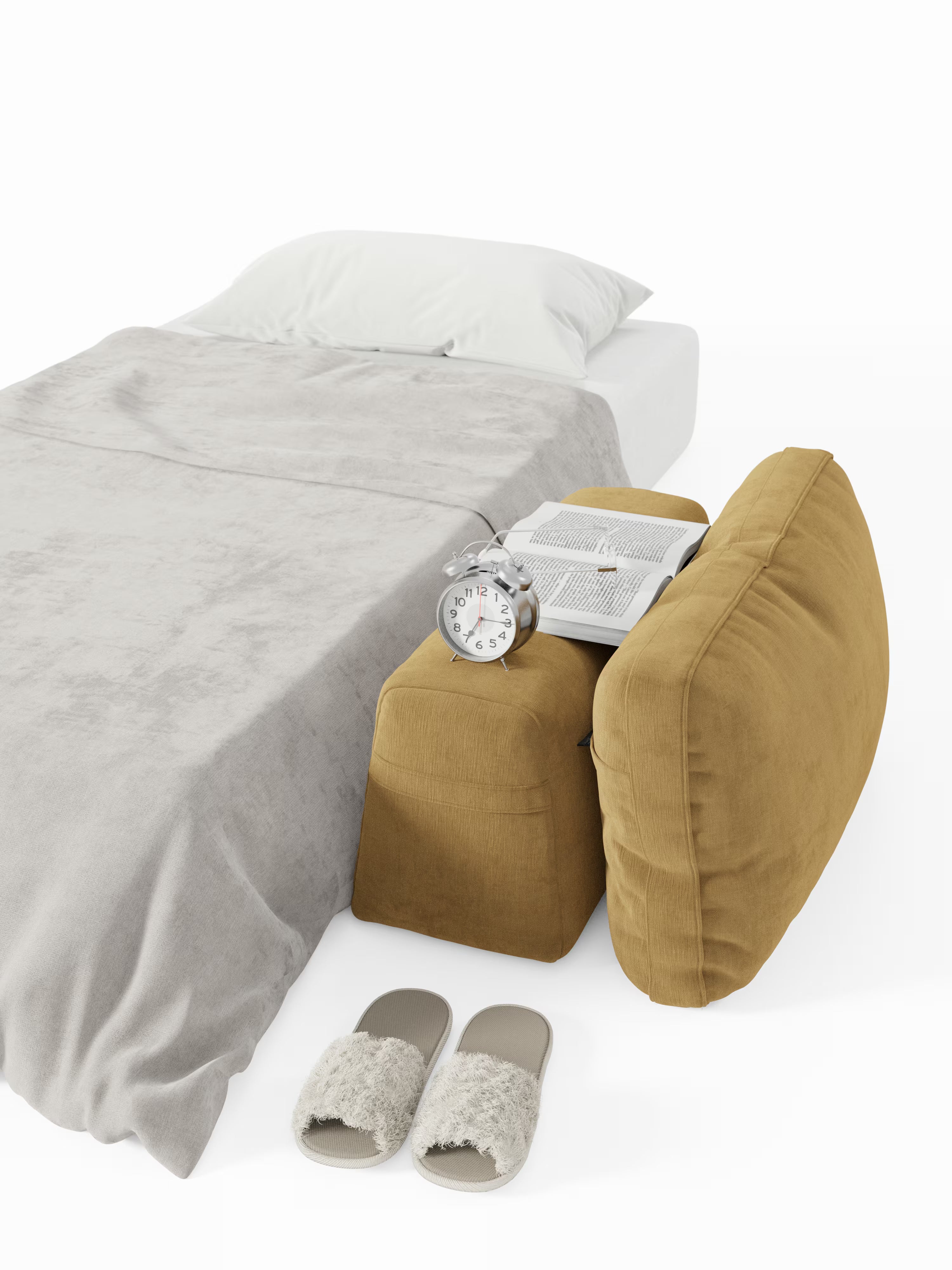 Rift Poltrona letto moderna in tessuto smacchiabile – materasso 22 cm con memory e schienale mobile