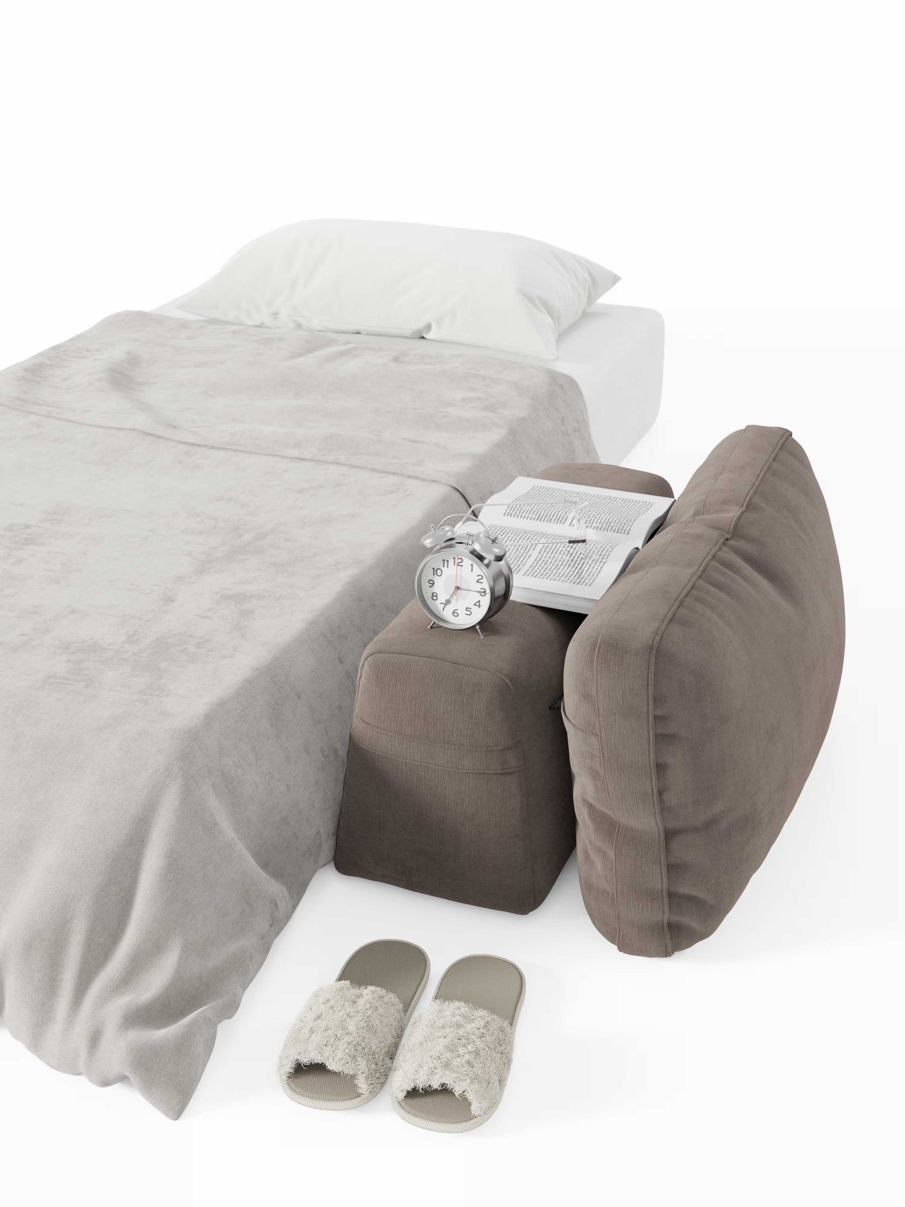 Rift Poltrona letto moderna in tessuto smacchiabile – materasso 22 cm con memory e schienale mobile