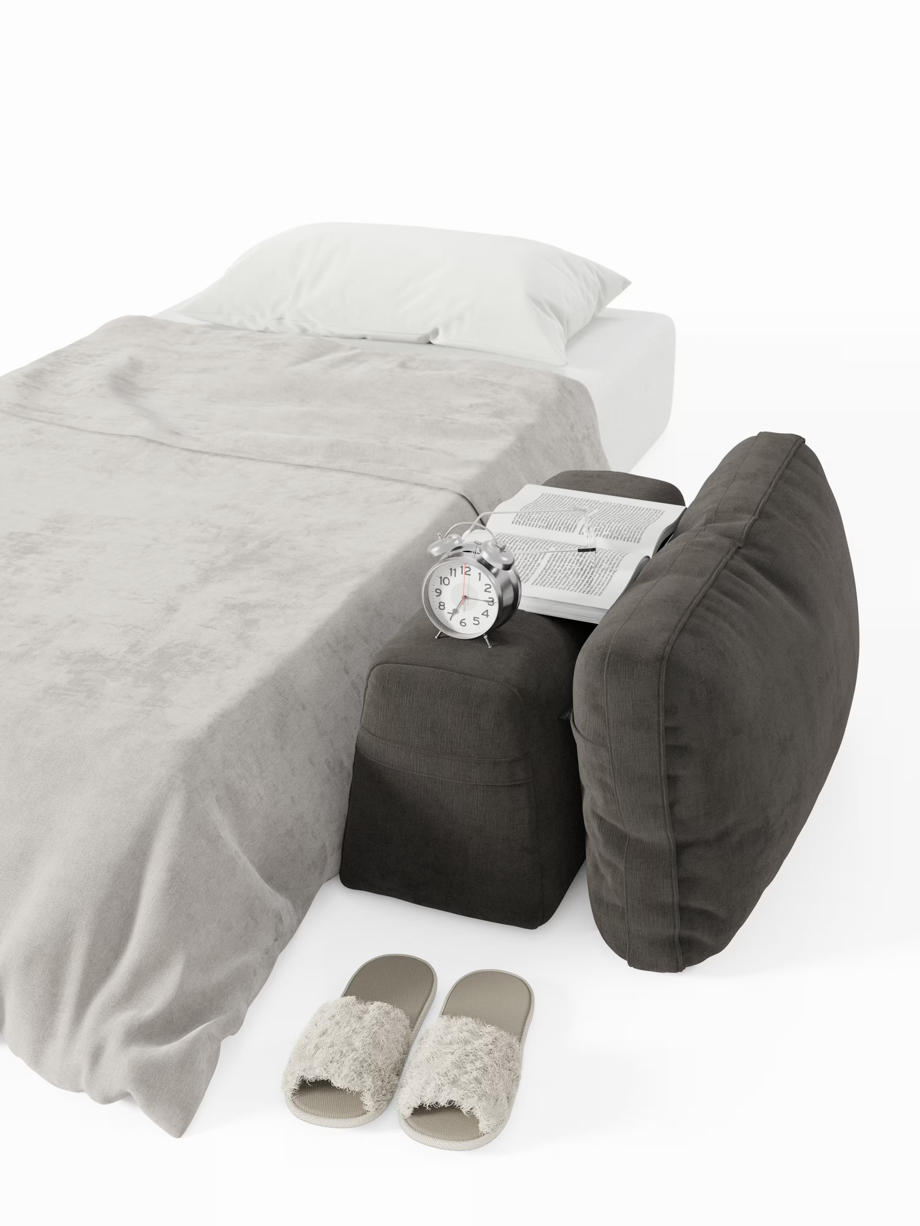 Rift Poltrona letto moderna in tessuto smacchiabile – materasso 22 cm con memory e schienale mobile