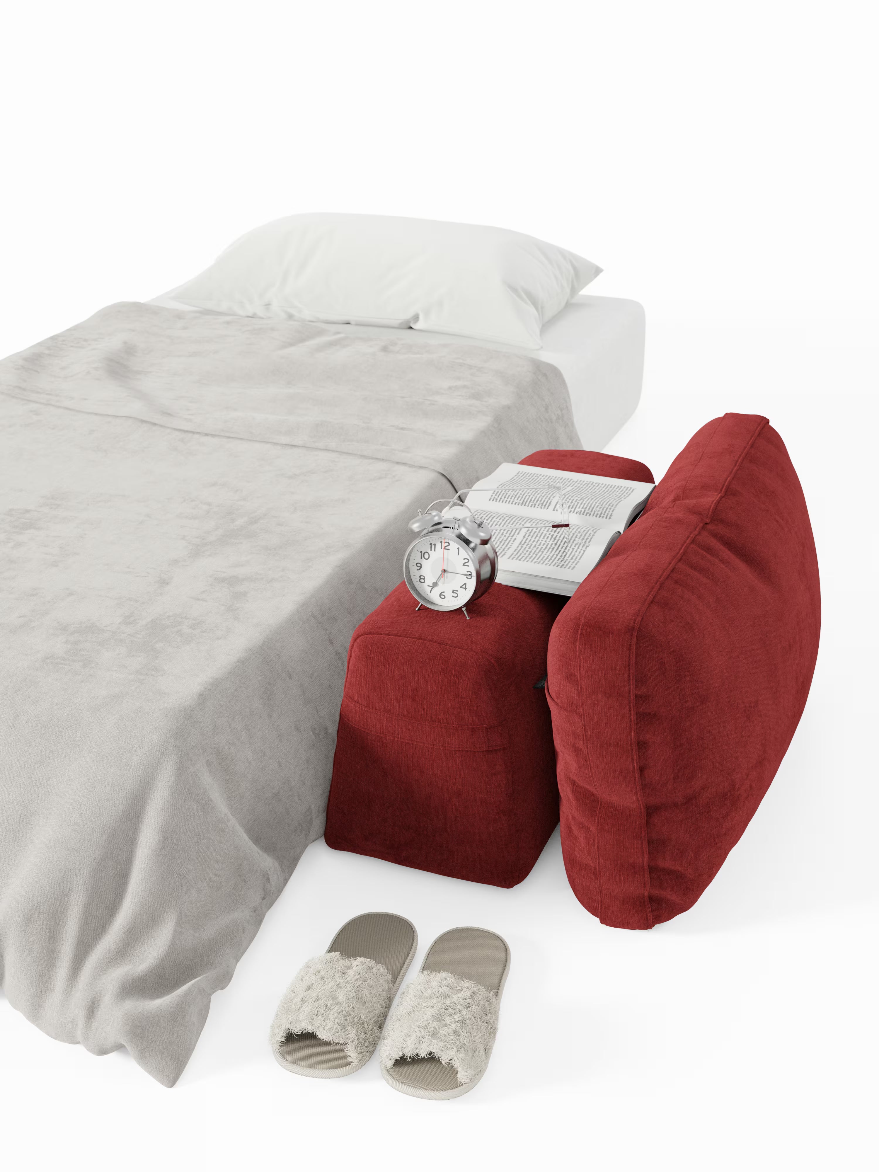 Rift Poltrona letto moderna in tessuto smacchiabile – materasso 22 cm con memory e schienale mobile