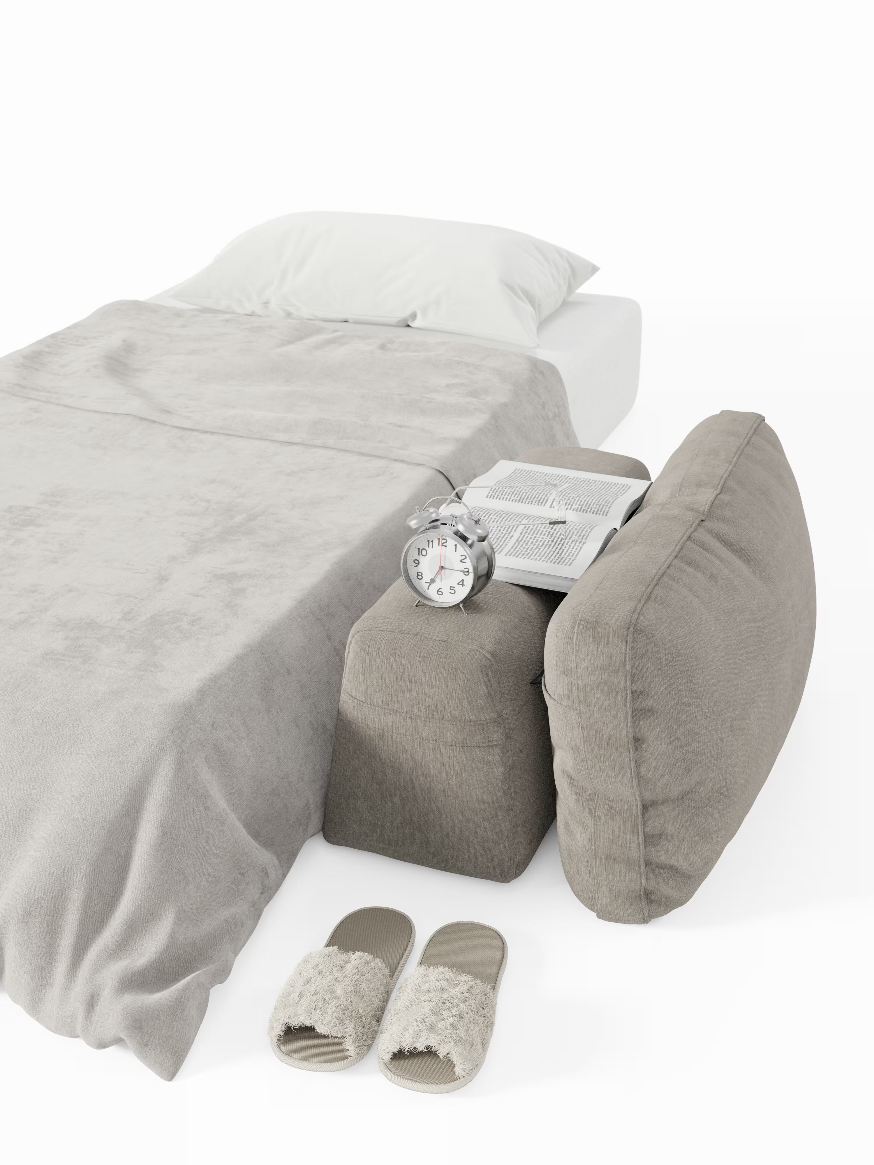 Rift Poltrona letto moderna in tessuto smacchiabile – materasso 22 cm con memory e schienale mobile
