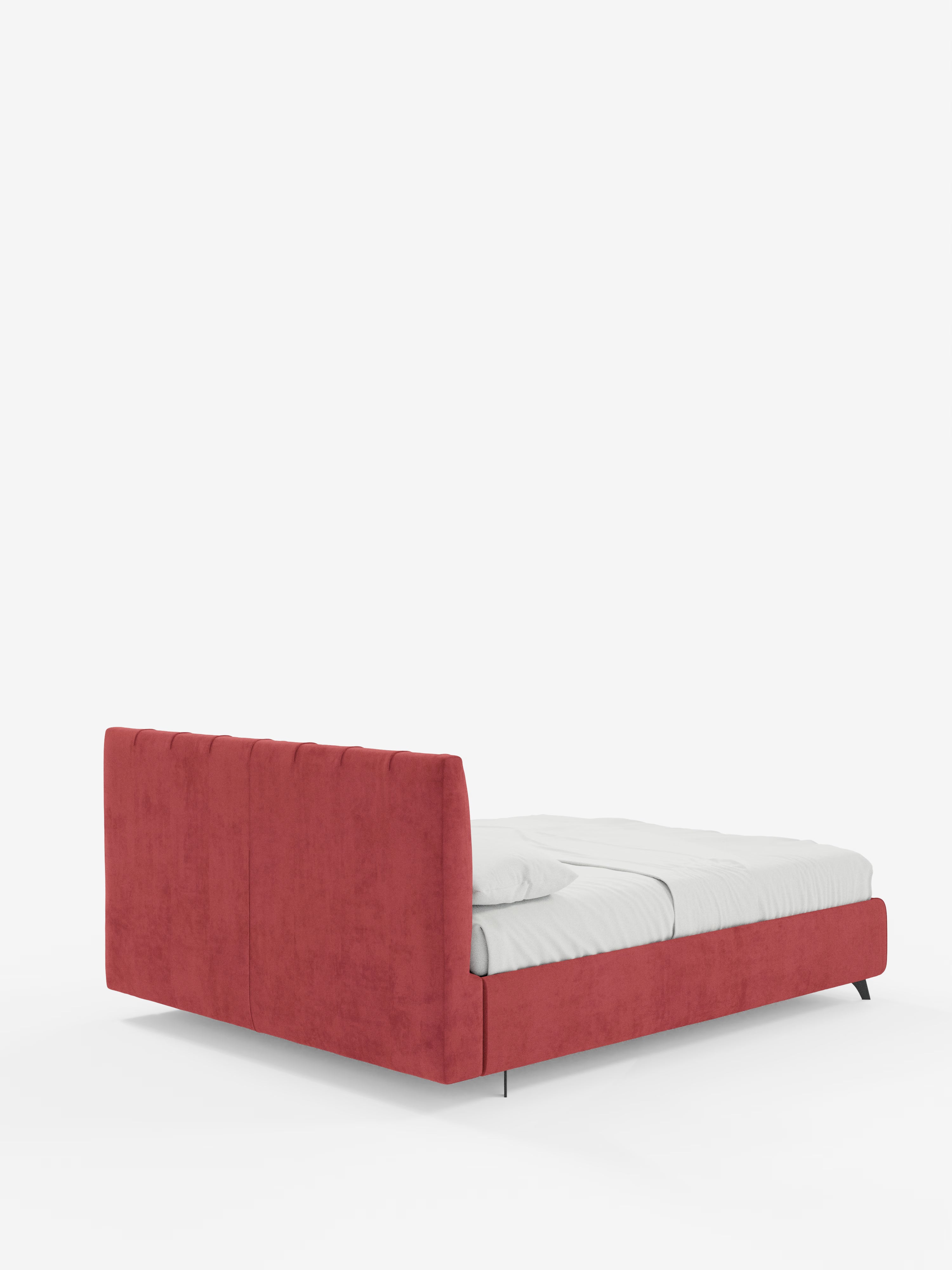 Bogart Modern double storage bed in stain-resistant microfiber, removable cover, and spacious compartment