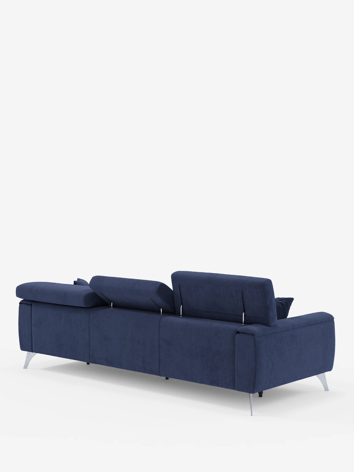 Caravaggio Sofa für 4 Personen mit drei ausziehbaren Sitzen und verstellbaren Kopfstützen aus fleckenabweisendem Stoff