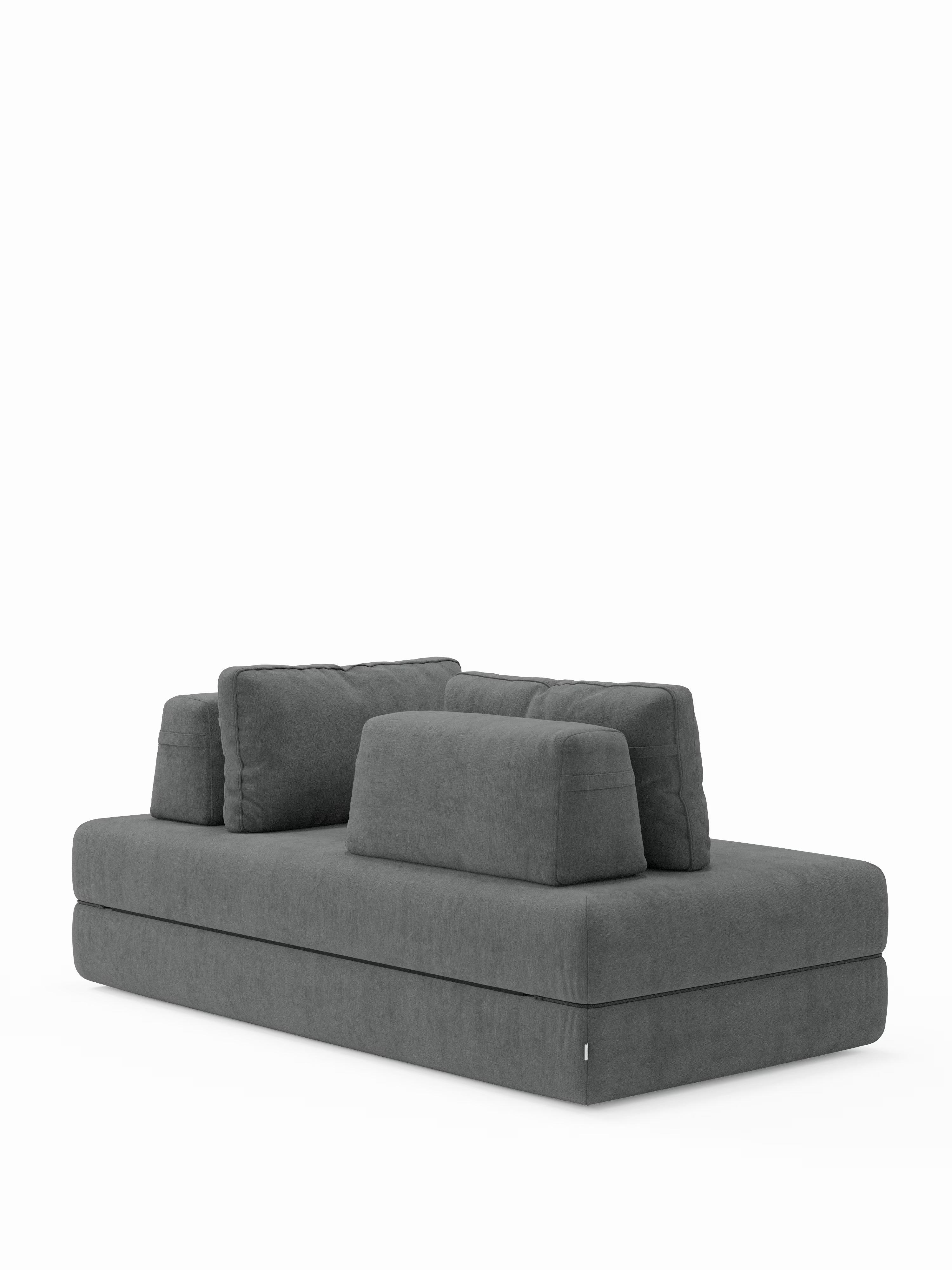 Rift Divano letto matrimoniale 3 posti moderno in tessuto smacchiabile – materasso 22 cm memory e schienali mobili