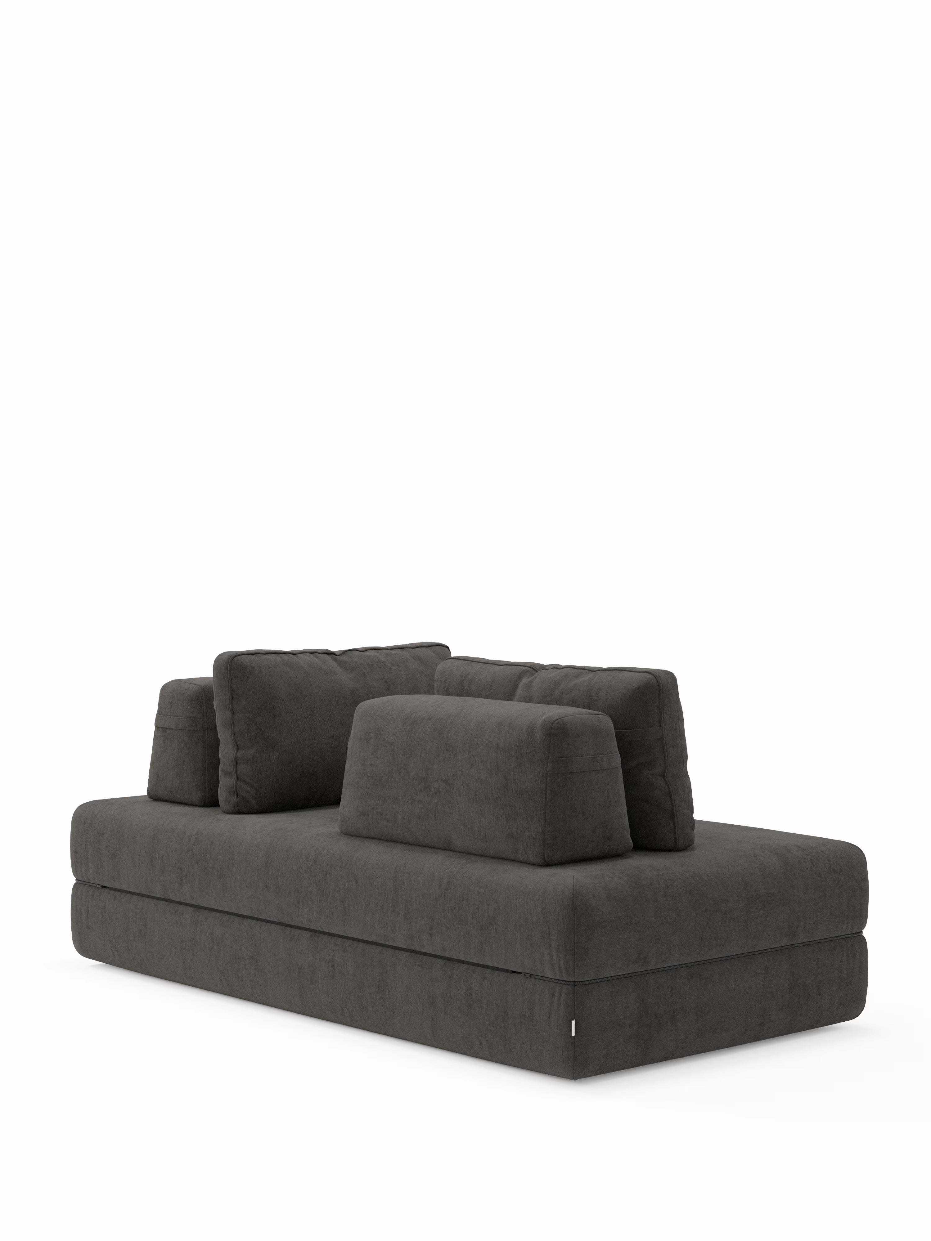 Rift Divano letto matrimoniale 3 posti moderno in tessuto smacchiabile – materasso 22 cm memory e schienali mobili