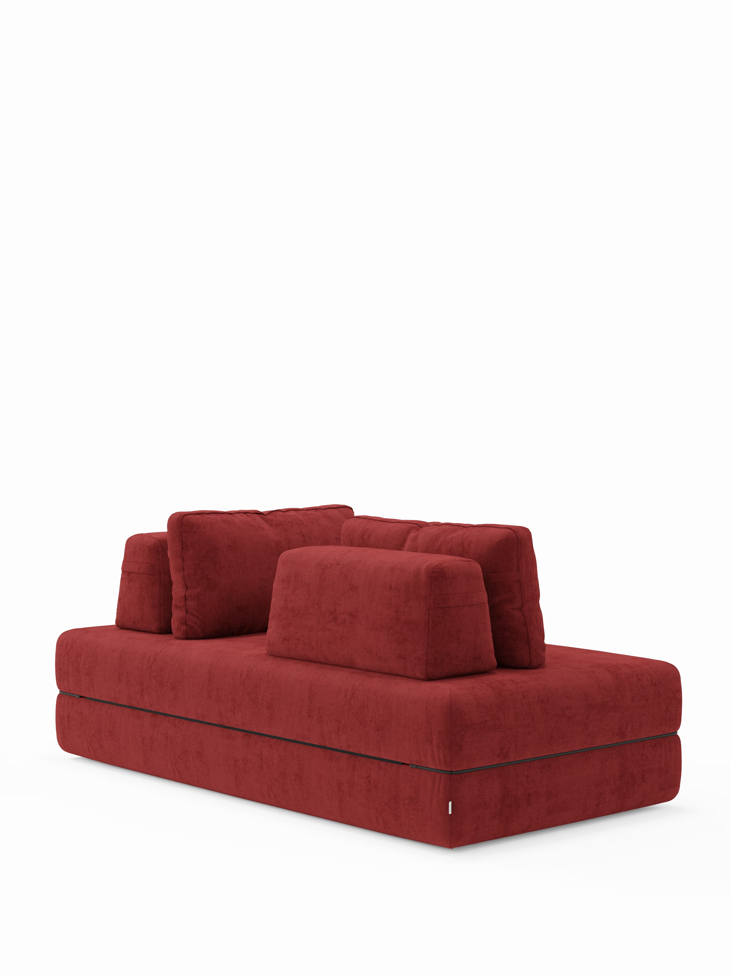 Rift Divano letto matrimoniale 3 posti moderno in tessuto smacchiabile – materasso 22 cm memory e schienali mobili