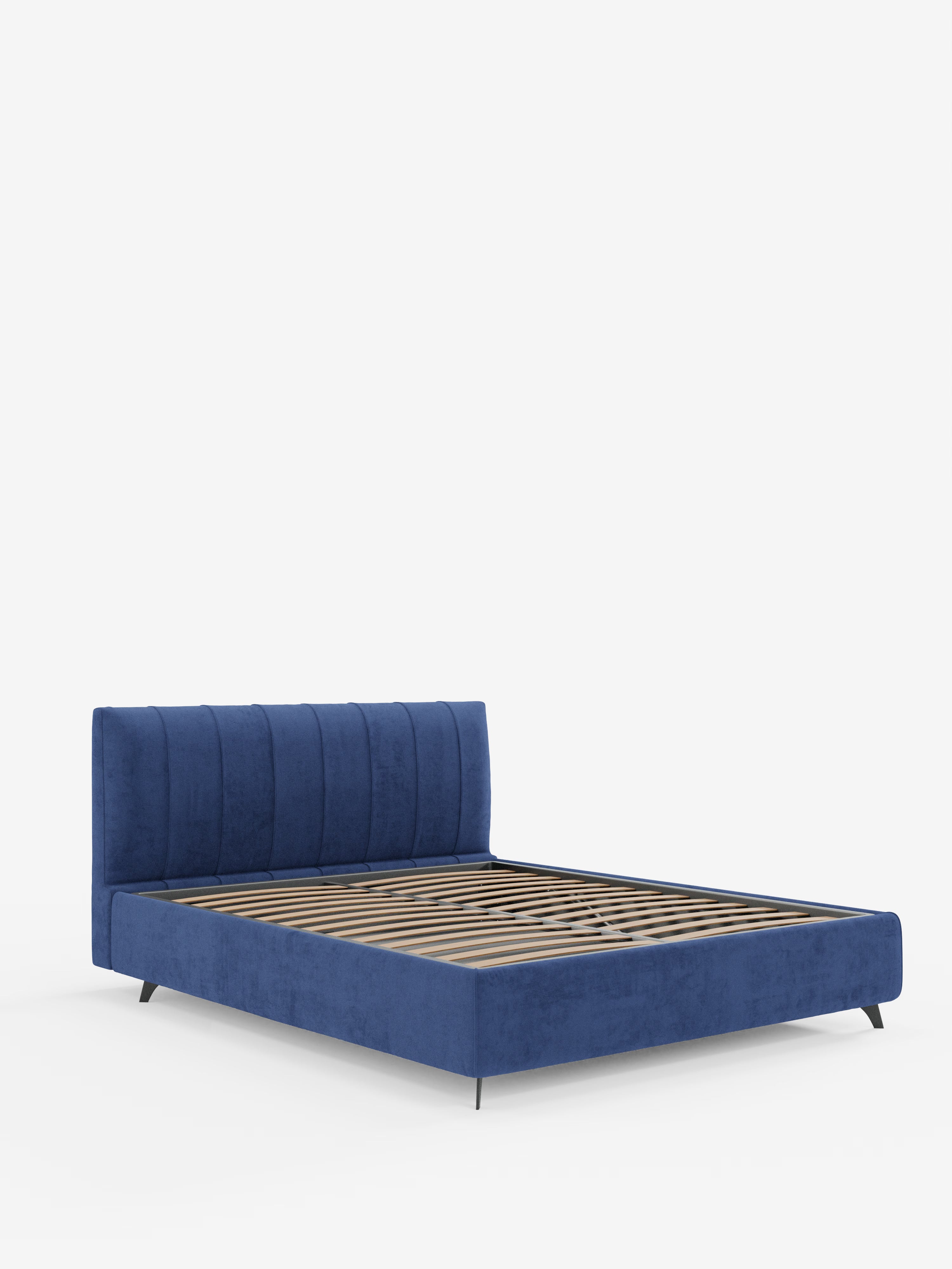 Bogart Modern double storage bed in stain-resistant microfiber, removable cover, and spacious compartment