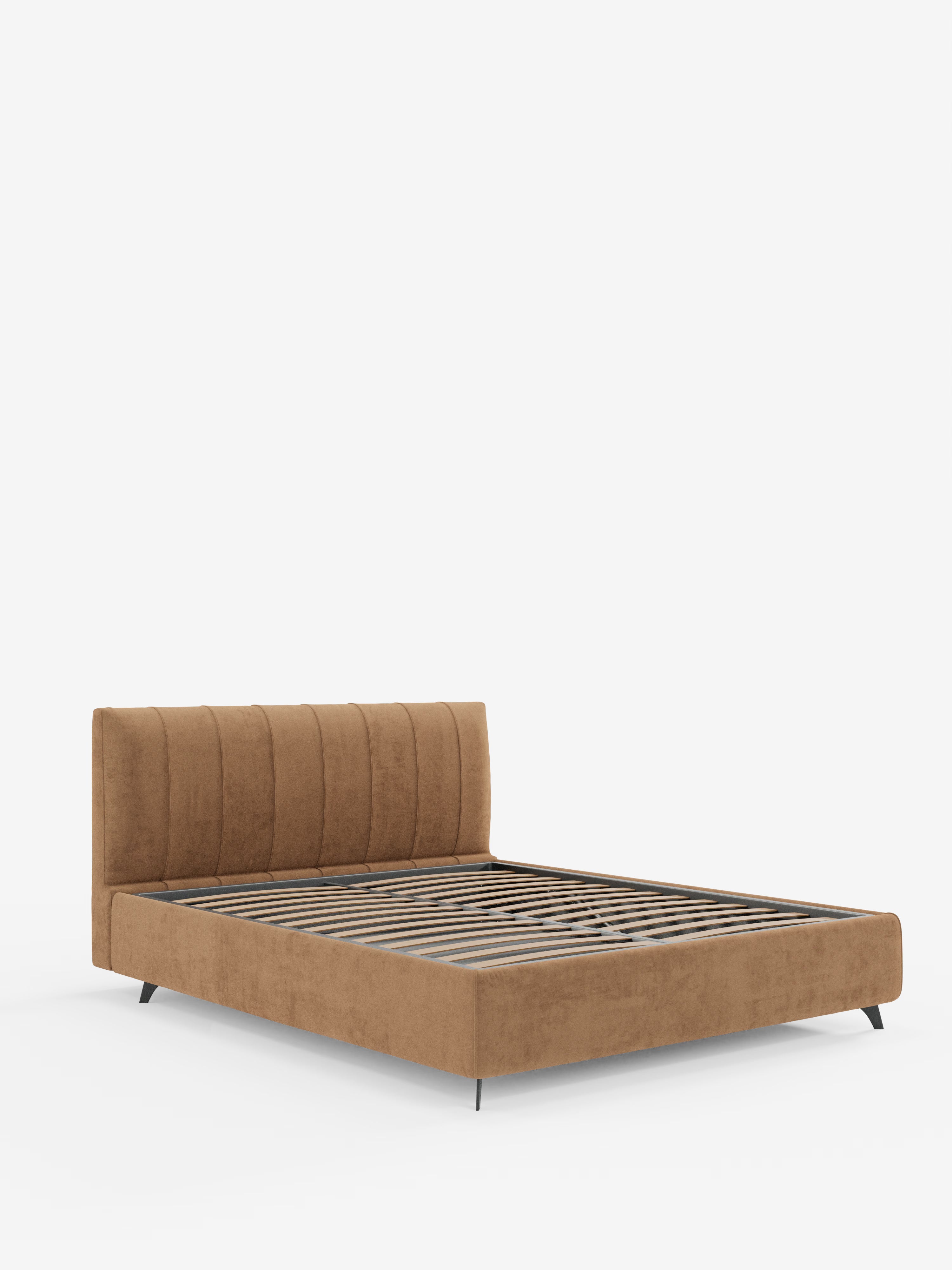 Bogart Modern double storage bed in stain-resistant microfiber, removable cover, and spacious compartment