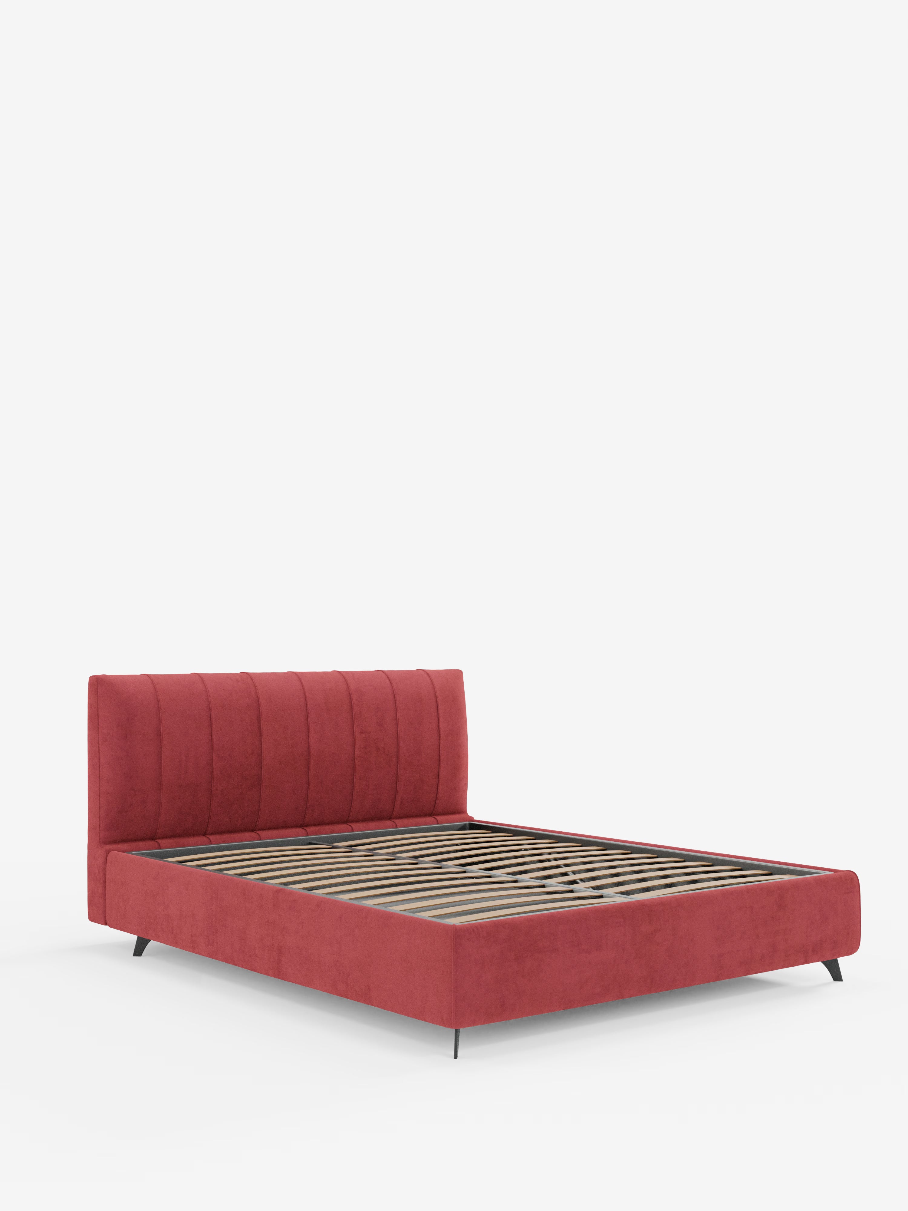 Bogart Modern double storage bed in stain-resistant microfiber, removable cover, and spacious compartment