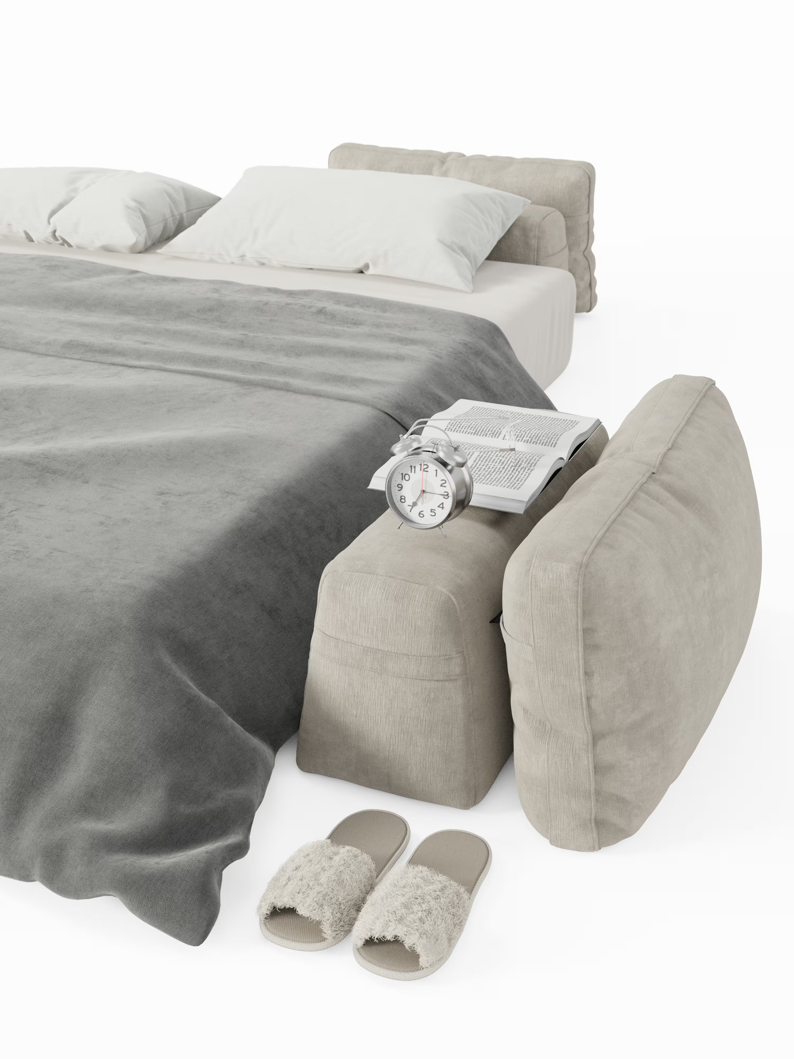 Rift Divano letto matrimoniale 3 posti moderno in tessuto smacchiabile – materasso 22 cm memory e schienali mobili