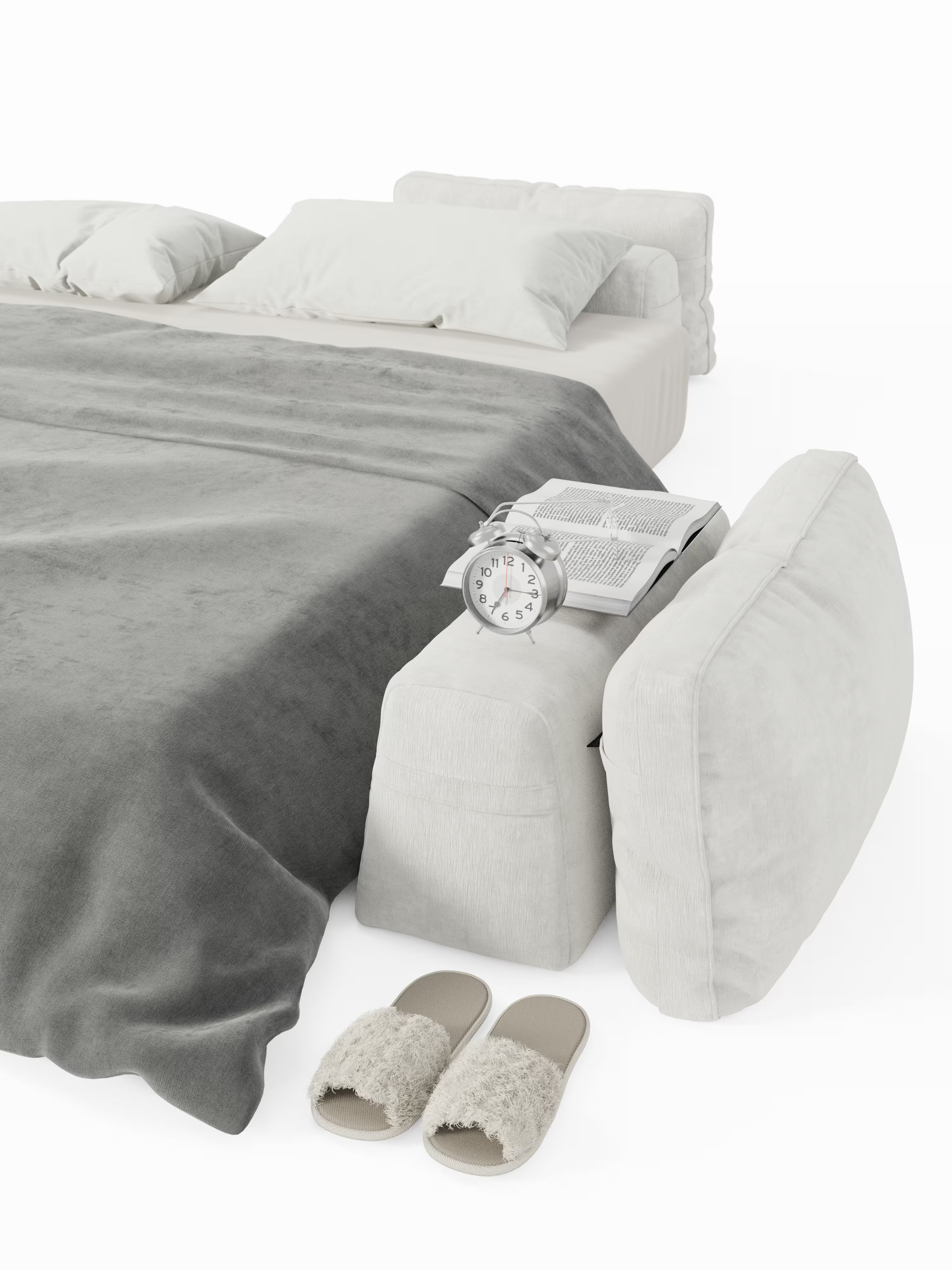 Rift Divano letto matrimoniale 3 posti moderno in tessuto smacchiabile – materasso 22 cm memory e schienali mobili