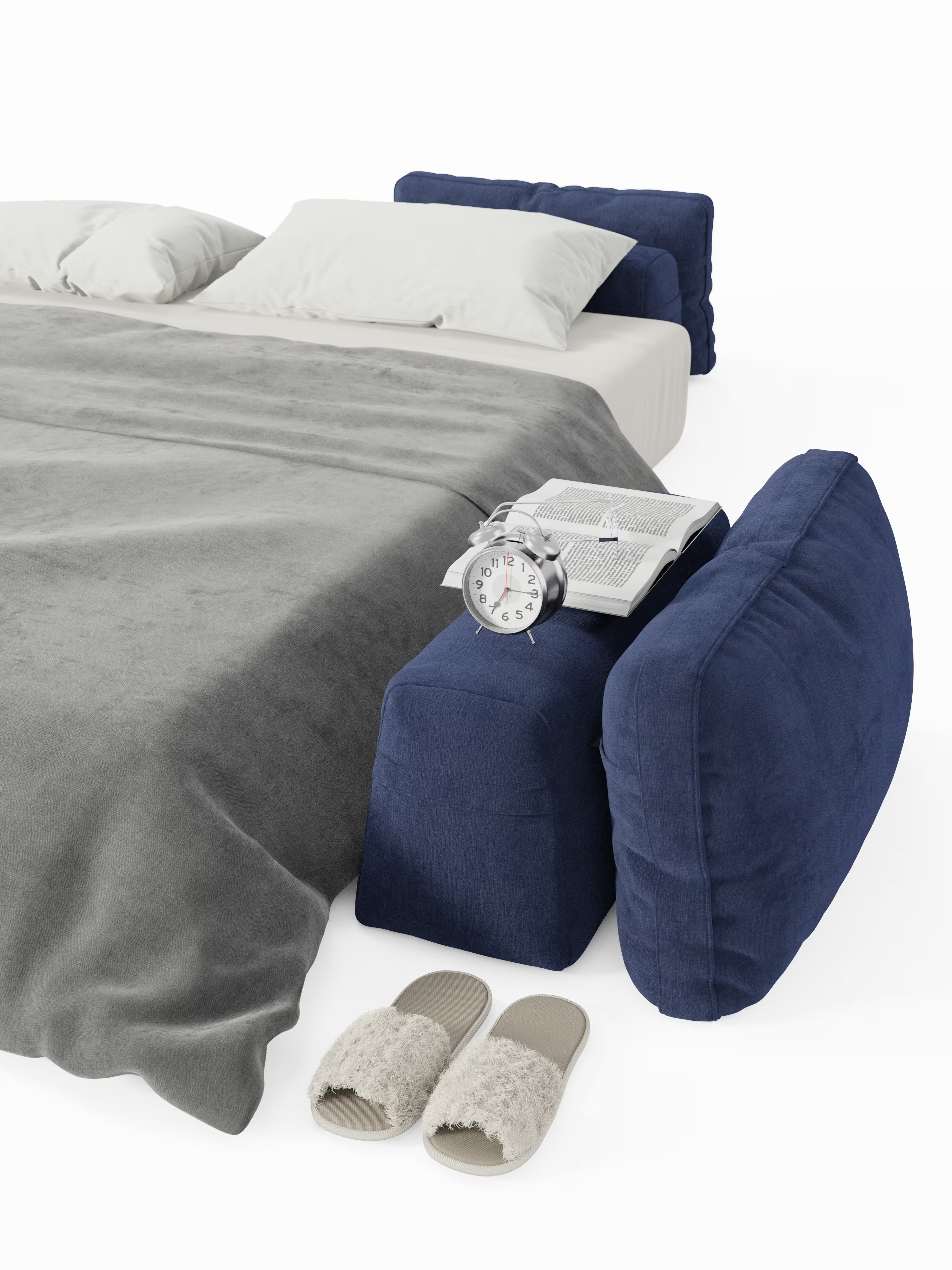 Rift Divano letto matrimoniale 3 posti moderno in tessuto smacchiabile – materasso 22 cm memory e schienali mobili