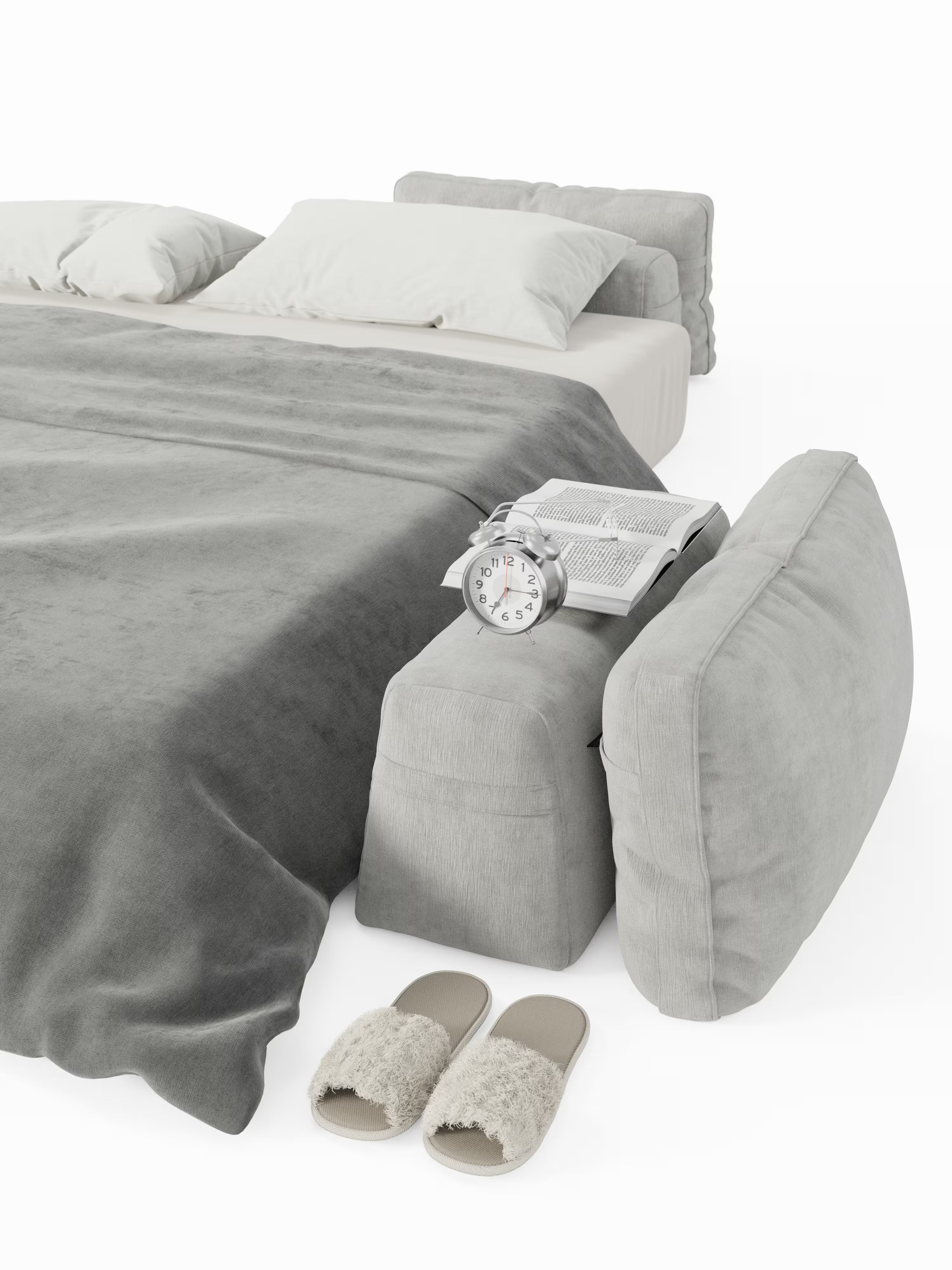 Rift Divano letto matrimoniale 3 posti moderno in tessuto smacchiabile – materasso 22 cm memory e schienali mobili